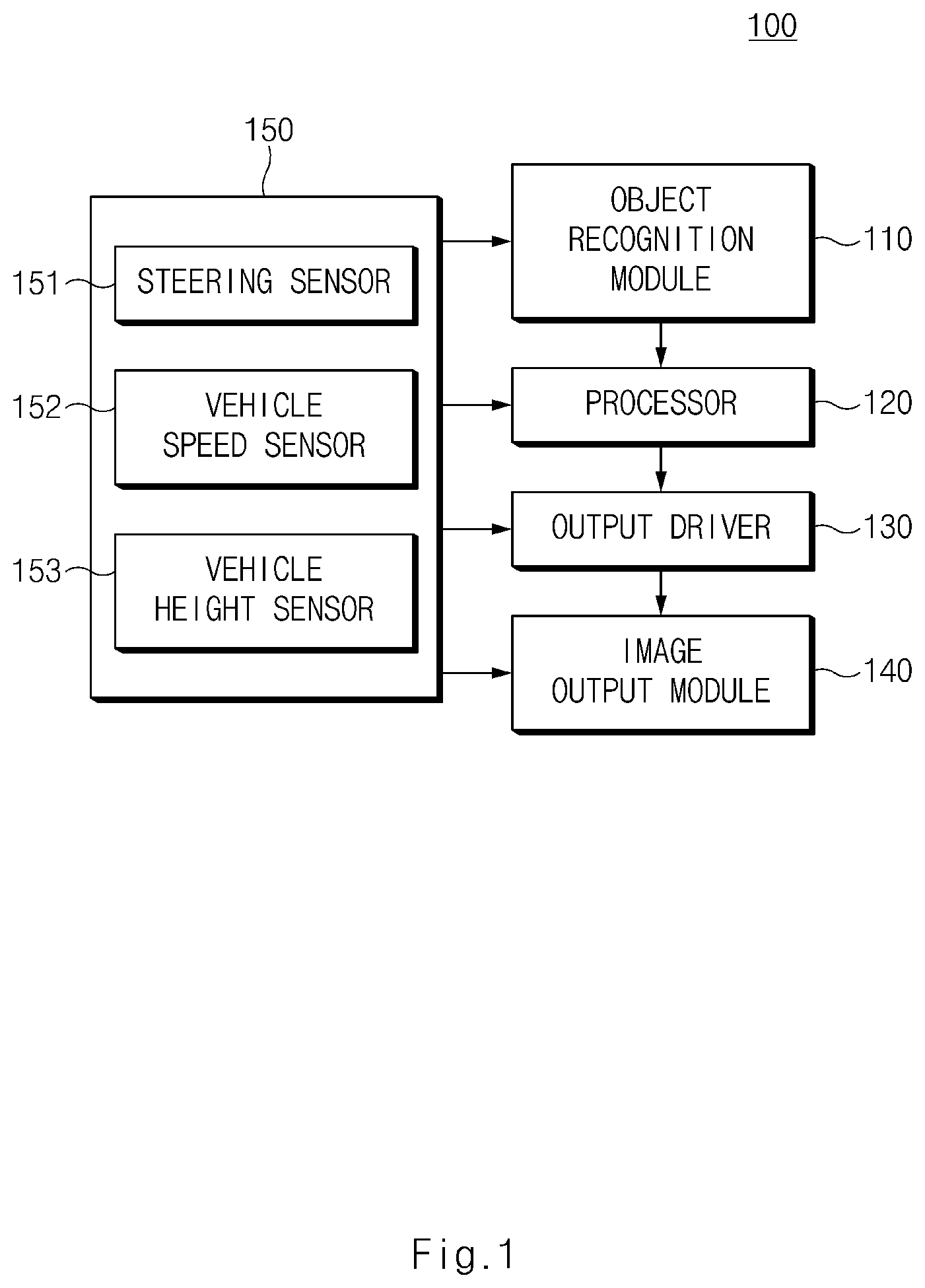Patent US12592082 Figure 1 – Device and method for providing information for vehicle using road surface