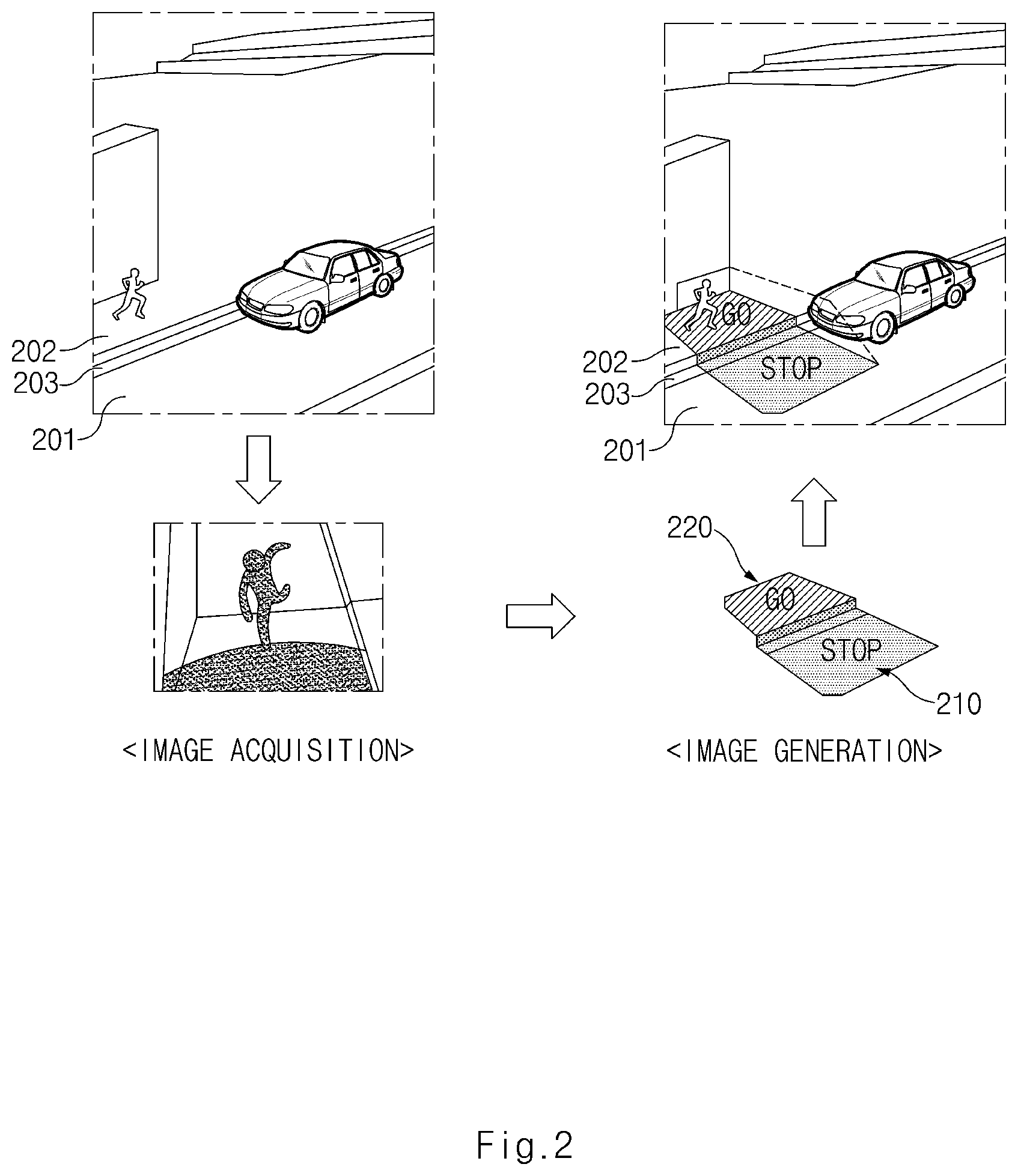 Patent US12592082 Figure 2 – Device and method for providing information for vehicle using road surface