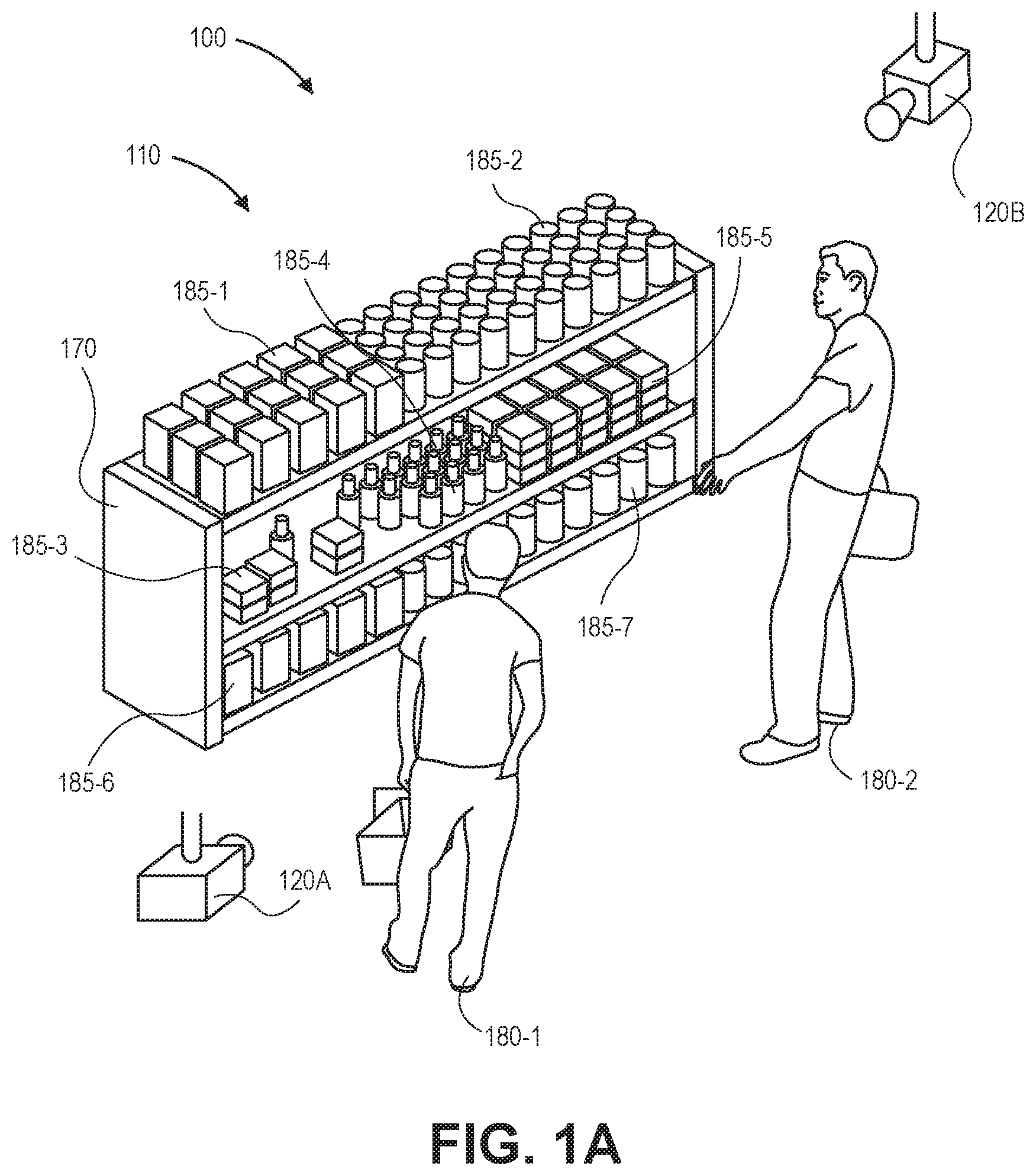Patent US12592096 Figure 1 – Modeling and detecting shopping events using visual images and machine learning
