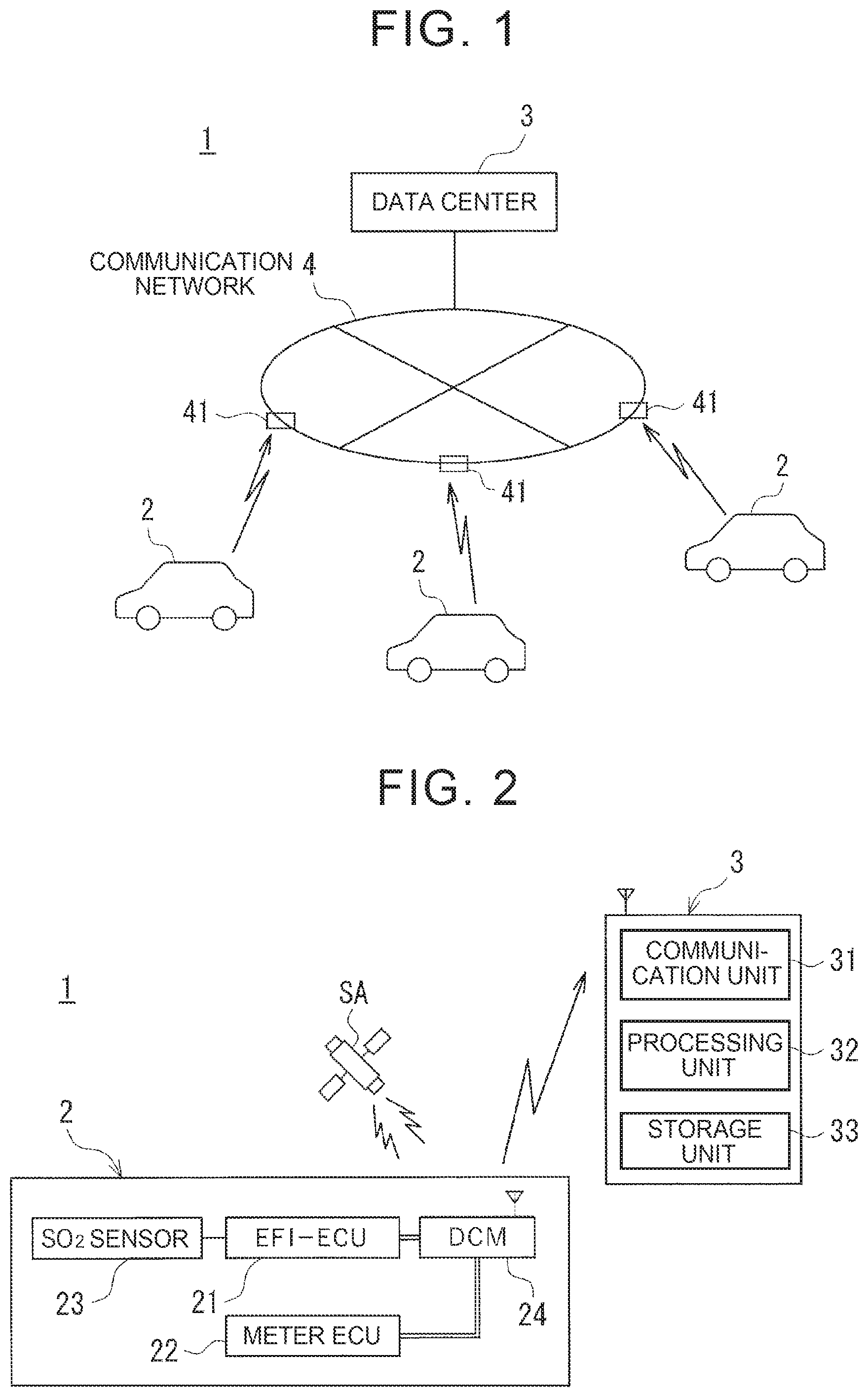 Patent US12592101 Figure 1 – Information communication device of vehicle, information management server, and information communication system
