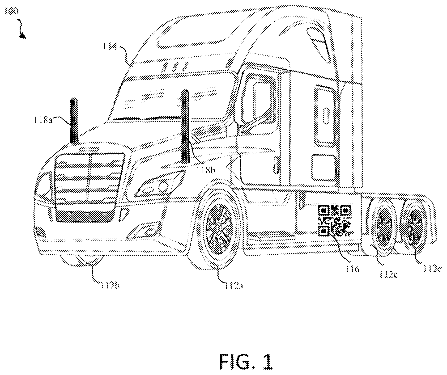 Patent US12592103 Figure 1 – System and method for communicating driving intent of an autonomous vehicle