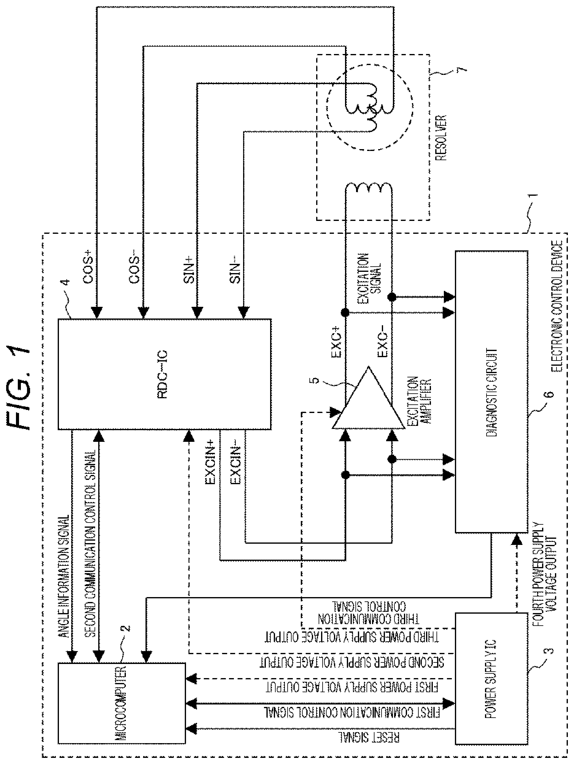 Patent US12592105 Figure 1 – Electronic control device and method for diagnosing electronic control device