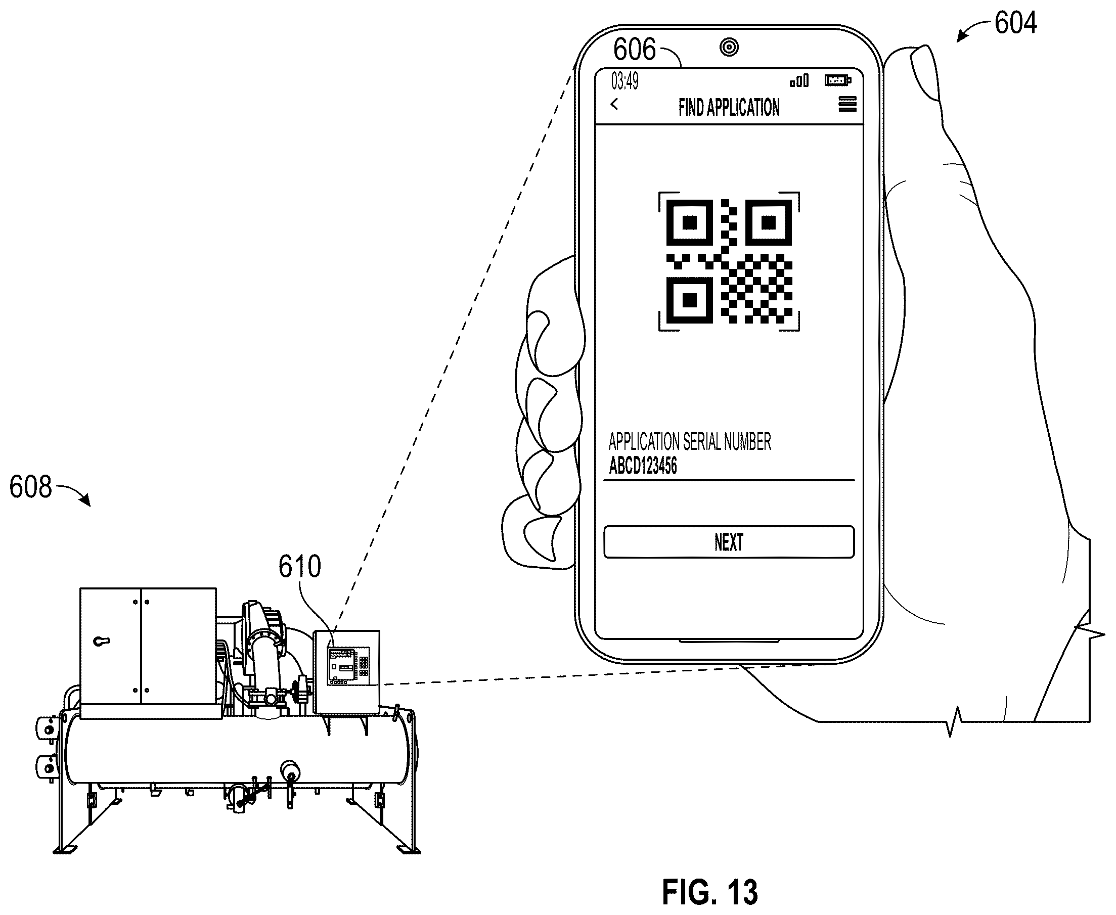 Patent US12592109 Figure 13 – Building equipment access management system with dynamic access code generation to unlock equipment control panels