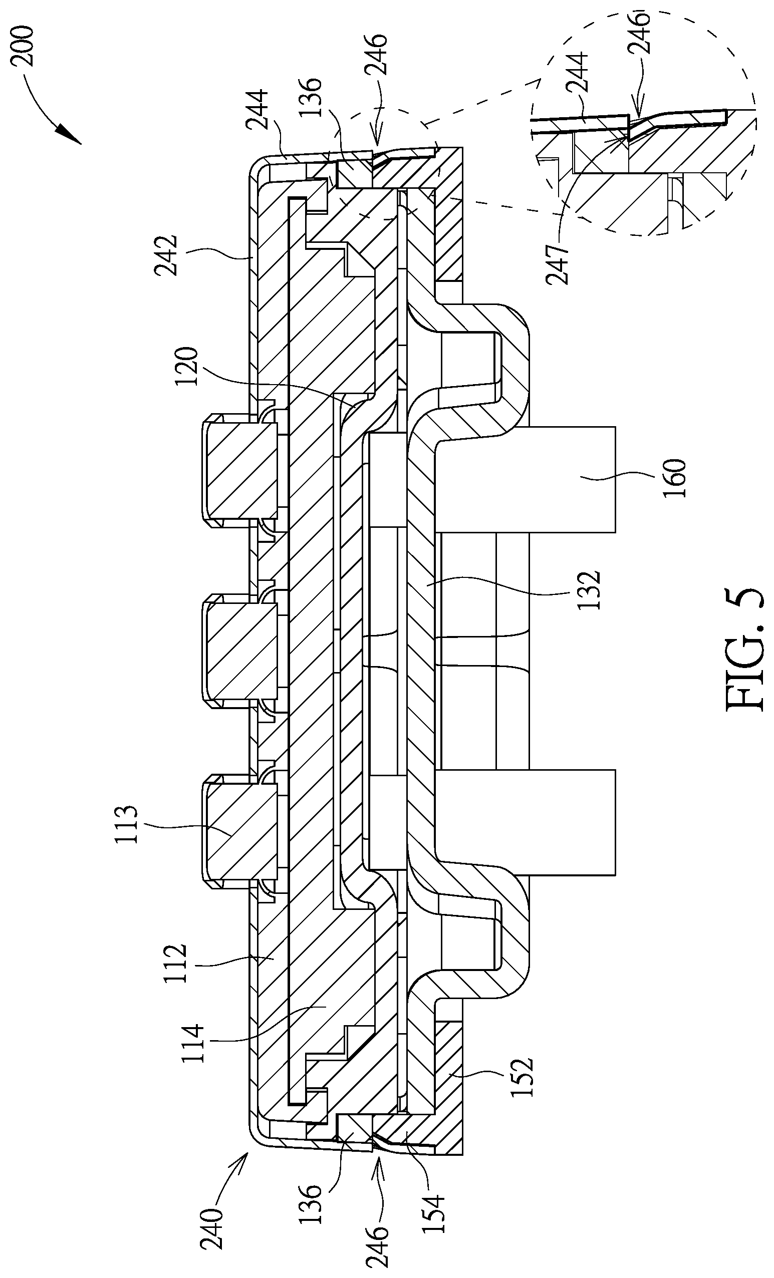Patent US12592110 Figure 5 – Outer assembly of electric lock