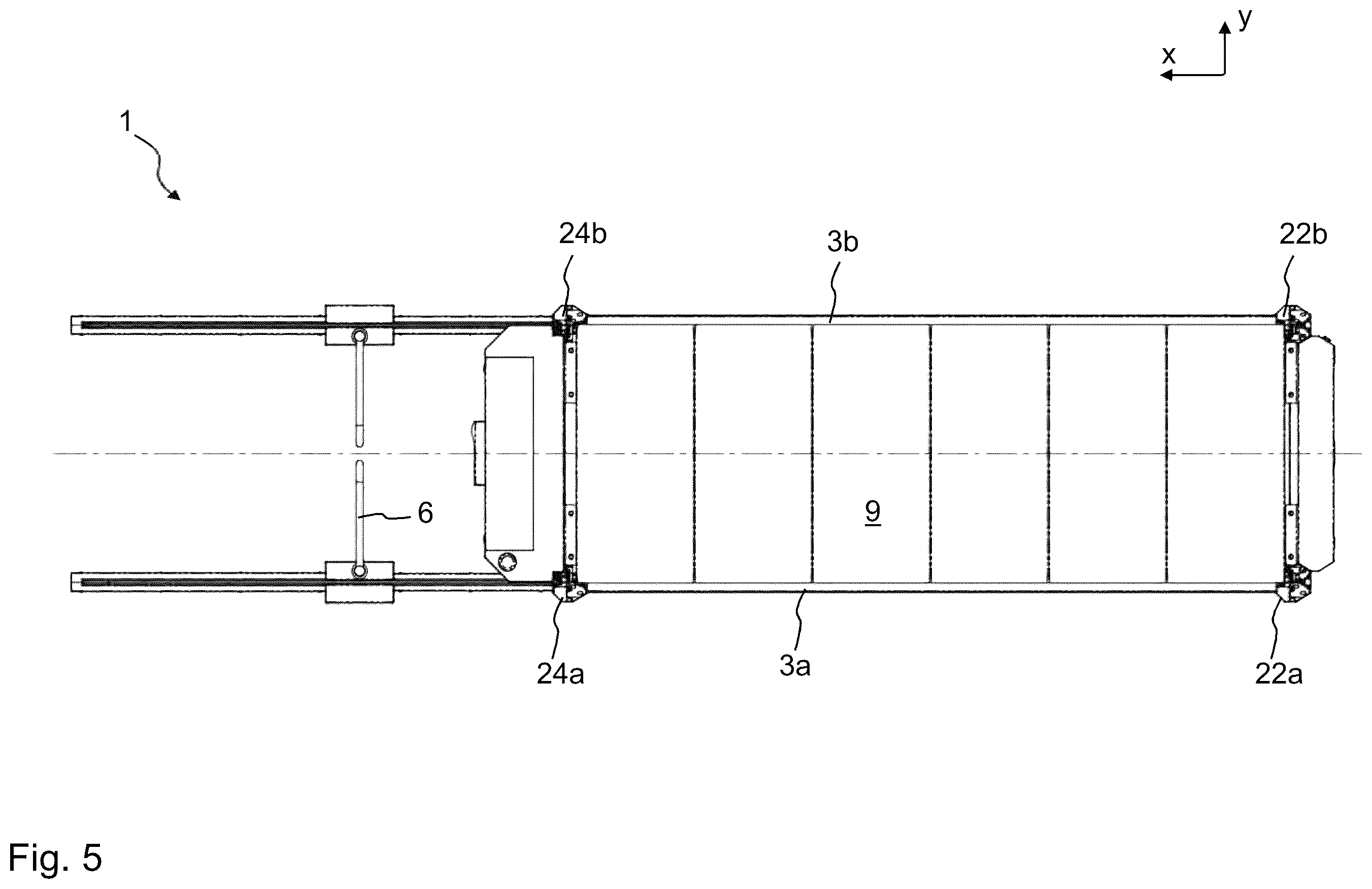 Patent US12592111 Figure 4 – One-way pass-through system with return block for use in buildings, and a corresponding building having a one-way pass-through system of this kind