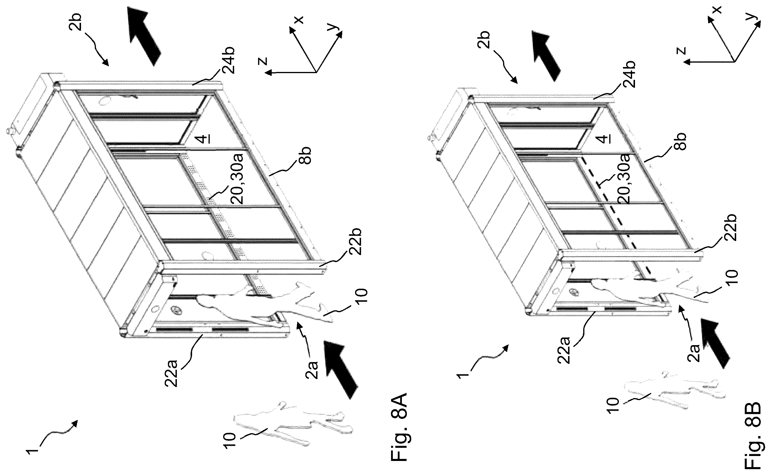 Patent US12592111 Figure 7 – One-way pass-through system with return block for use in buildings, and a corresponding building having a one-way pass-through system of this kind