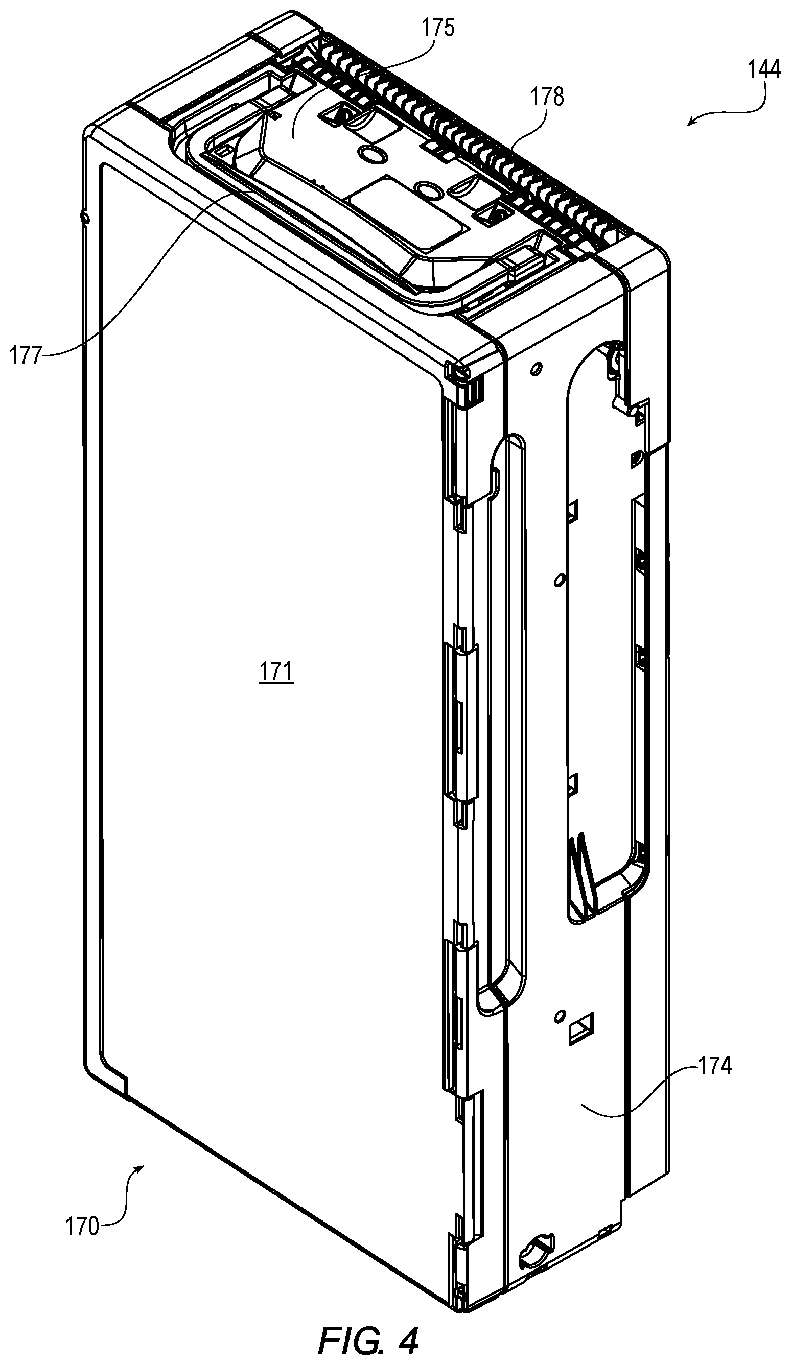 Patent US12592113 Figure 4 – Dual cassette