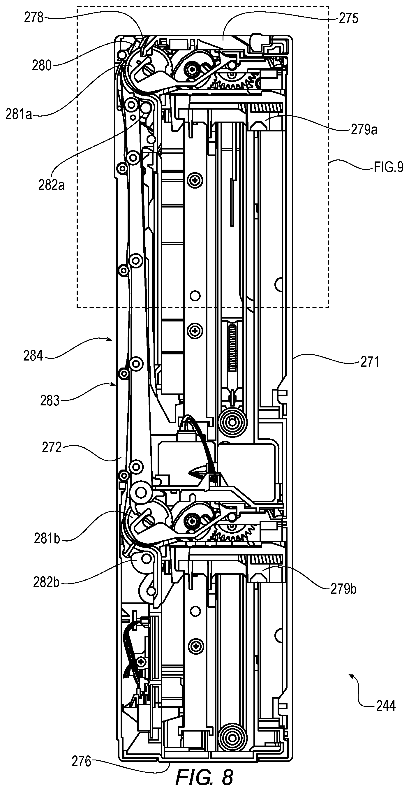 Patent US12592113 Figure 8 – Dual cassette