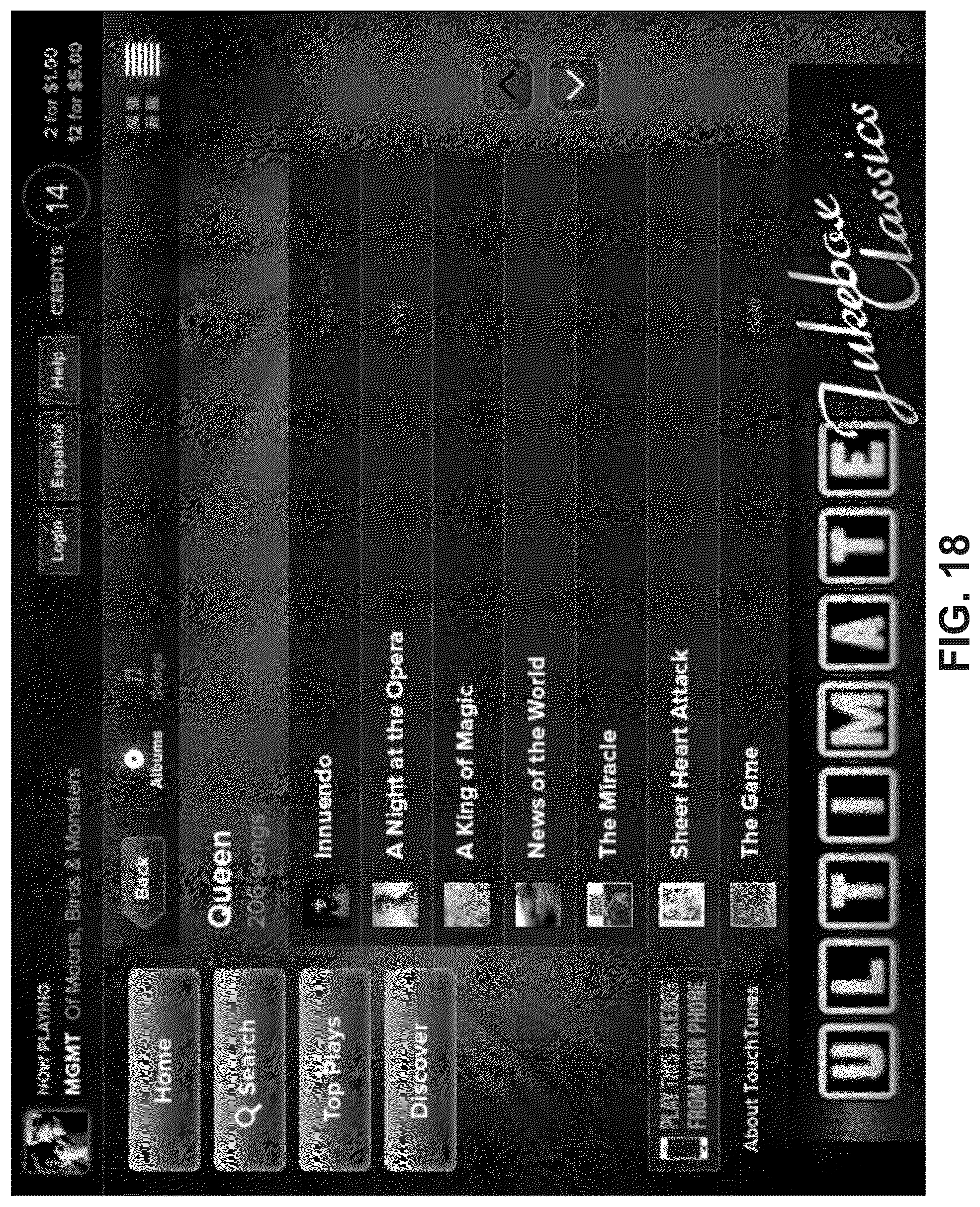Patent US12592116 Figure 18 – Digital jukebox device with improved user interfaces, and associated methods