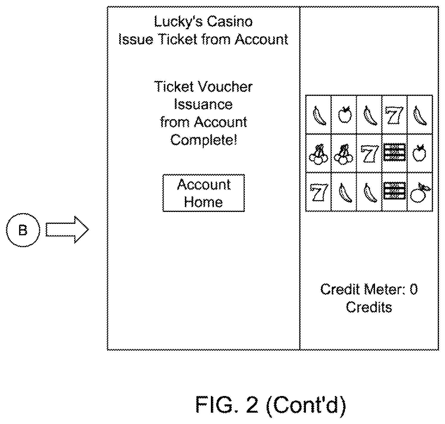 Patent US12592123 Figure 4 – Accessing gaming establishment account funds with a ticket voucher based on multiple cashout inputs