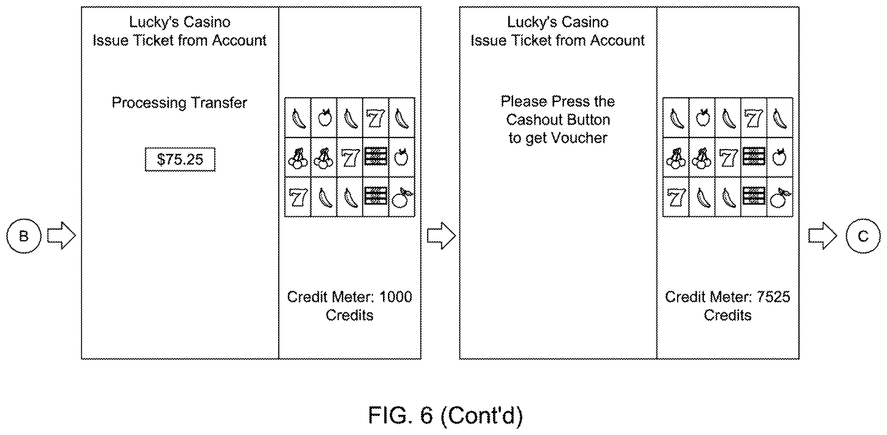 Patent US12592123 Figure 17 – Accessing gaming establishment account funds with a ticket voucher based on multiple cashout inputs