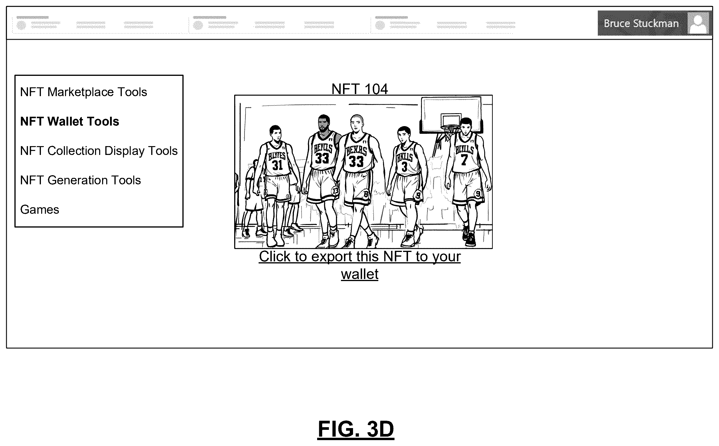 Patent US12592124 Figure 7 – Client device with updated player token NFTs and methods for use therewith