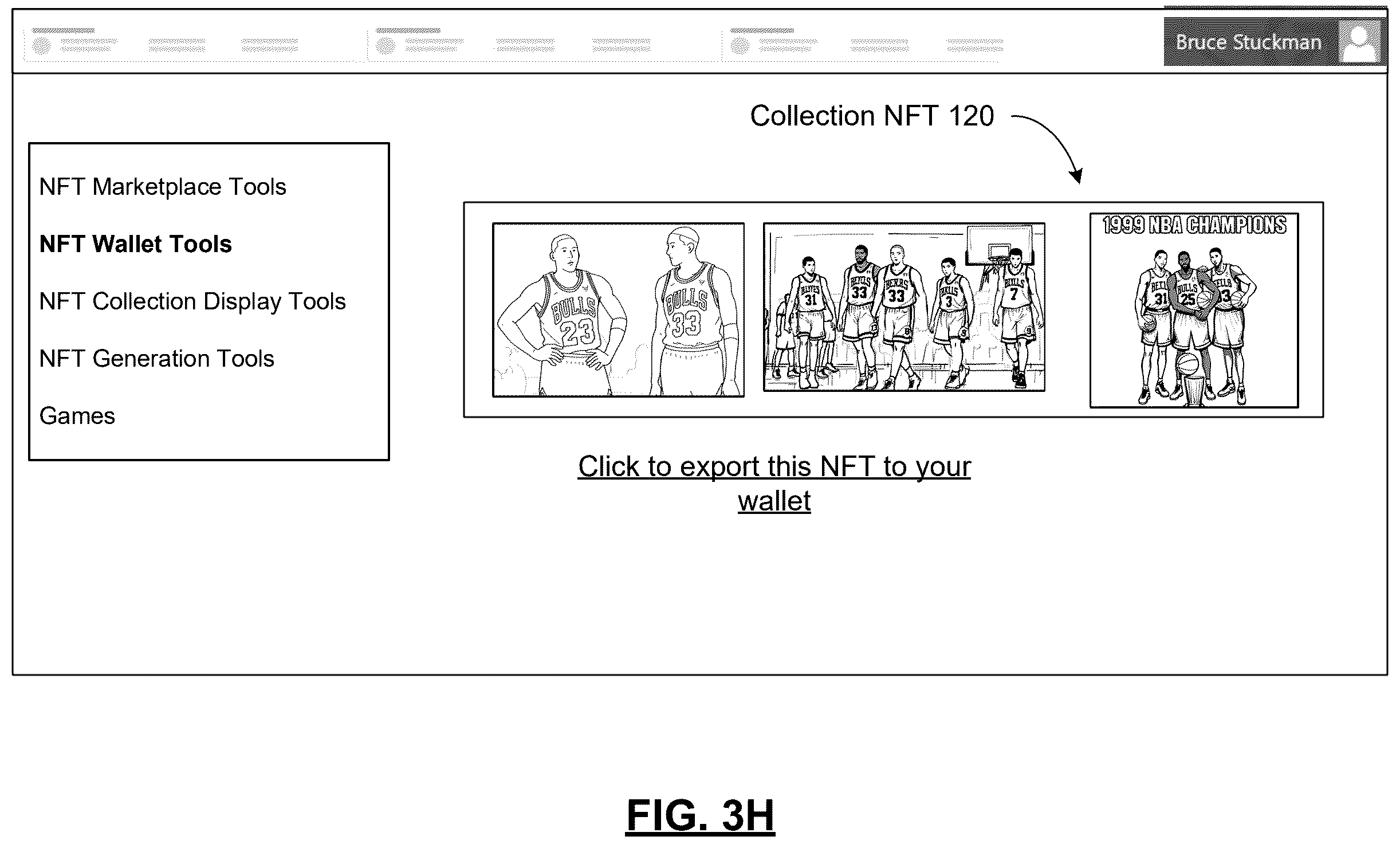 Patent US12592124 Figure 11 – Client device with updated player token NFTs and methods for use therewith
