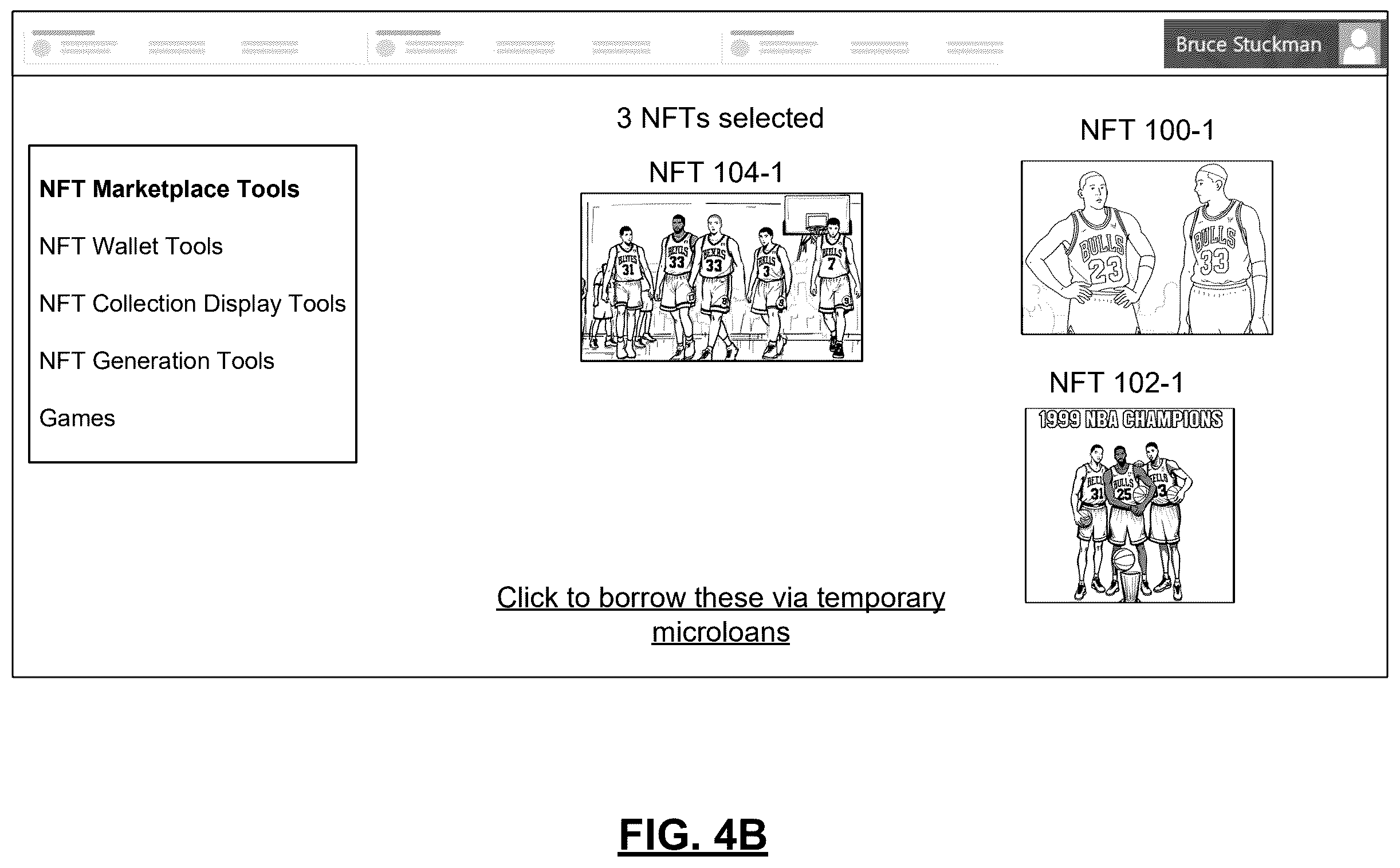 Patent US12592124 Figure 14 – Client device with updated player token NFTs and methods for use therewith