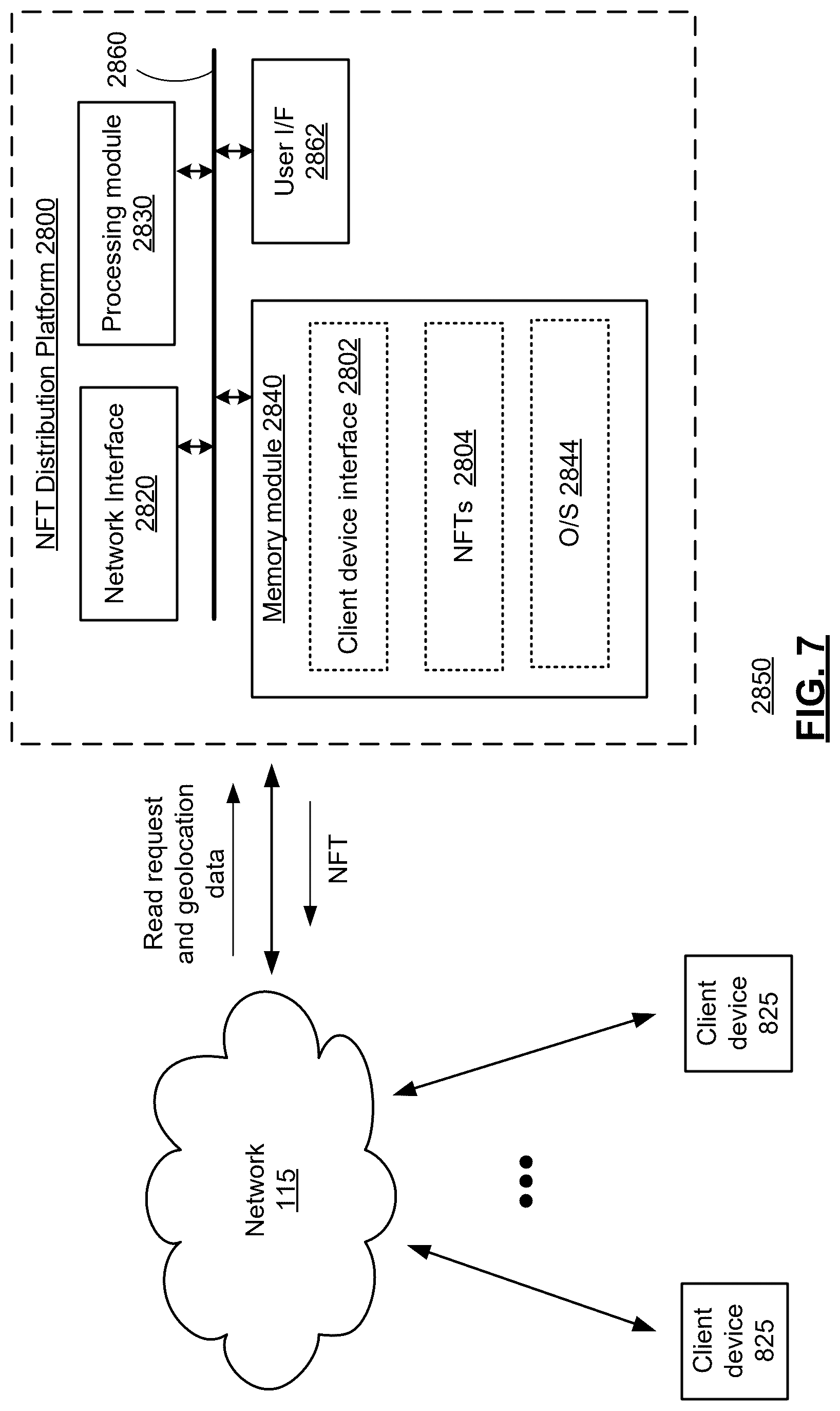 Patent US12592124 Figure 19 – Client device with updated player token NFTs and methods for use therewith