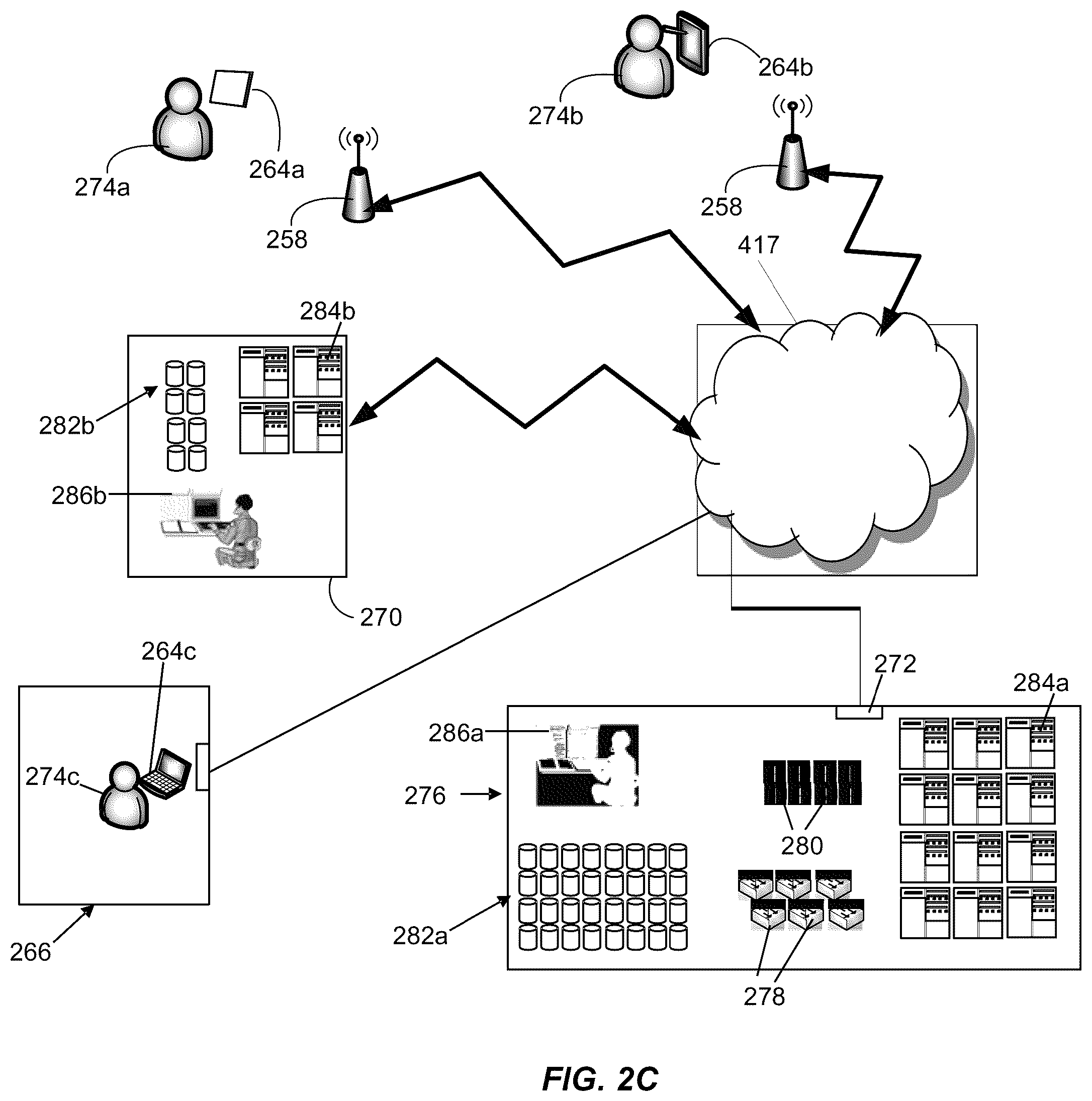 Patent US12592129 Figure 4 – Electronic gaming machine with symbols streaming adjacent an active reel matrix with reel expansion and symbol absorption processes