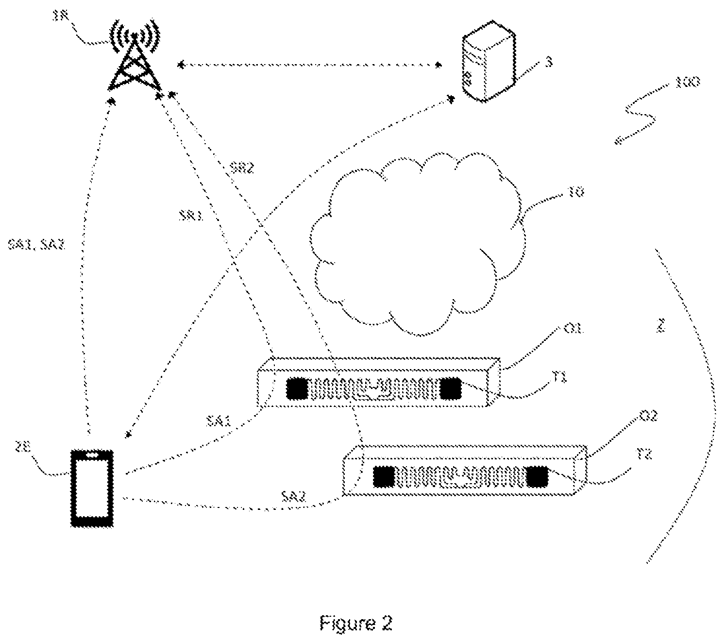 Patent US12592144 Figure 2 – Method for monitoring objects comprising, respectively, tags that backscatter ambient signals