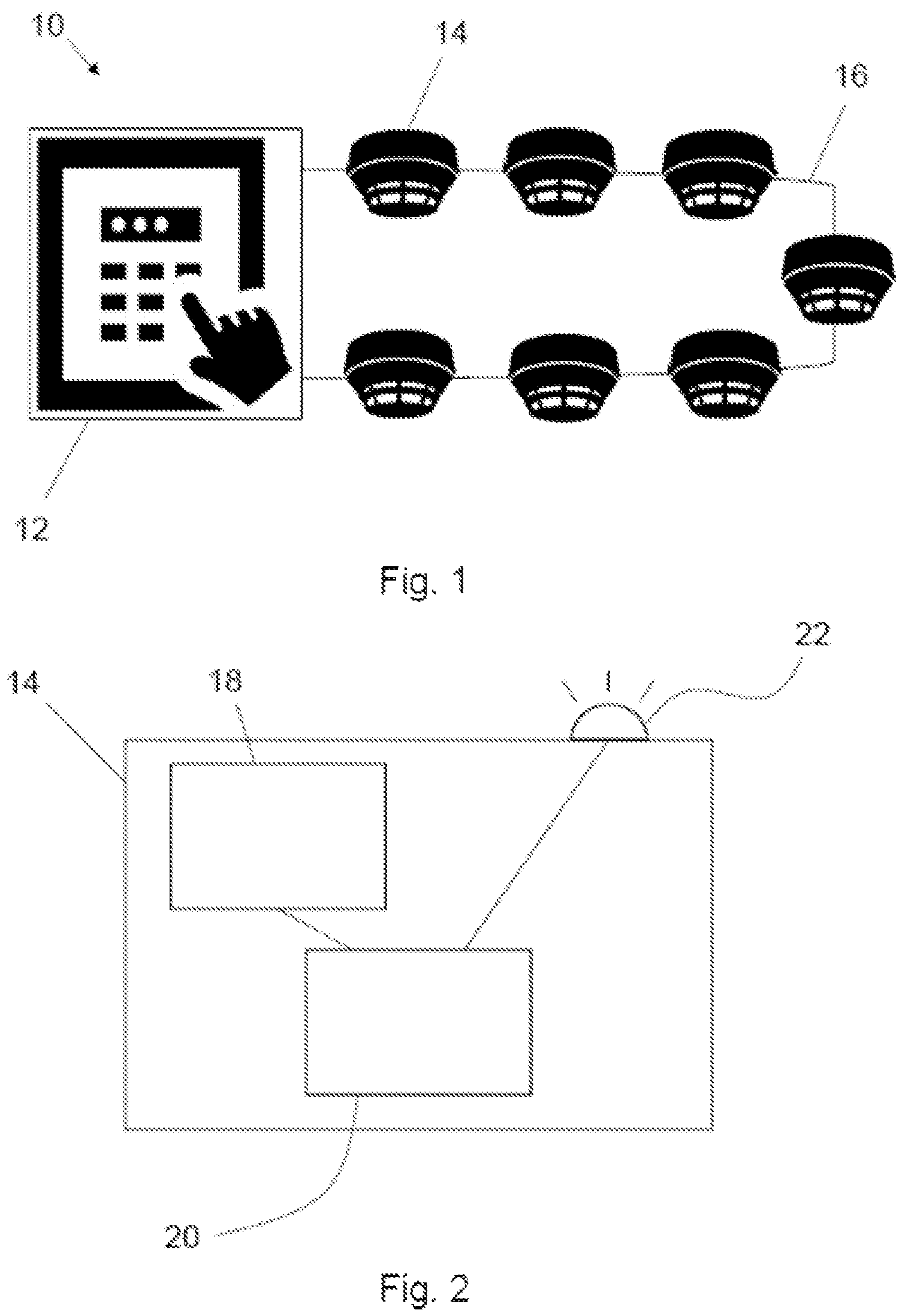 Patent US12592145 Figure 1 – Fire detection system testing