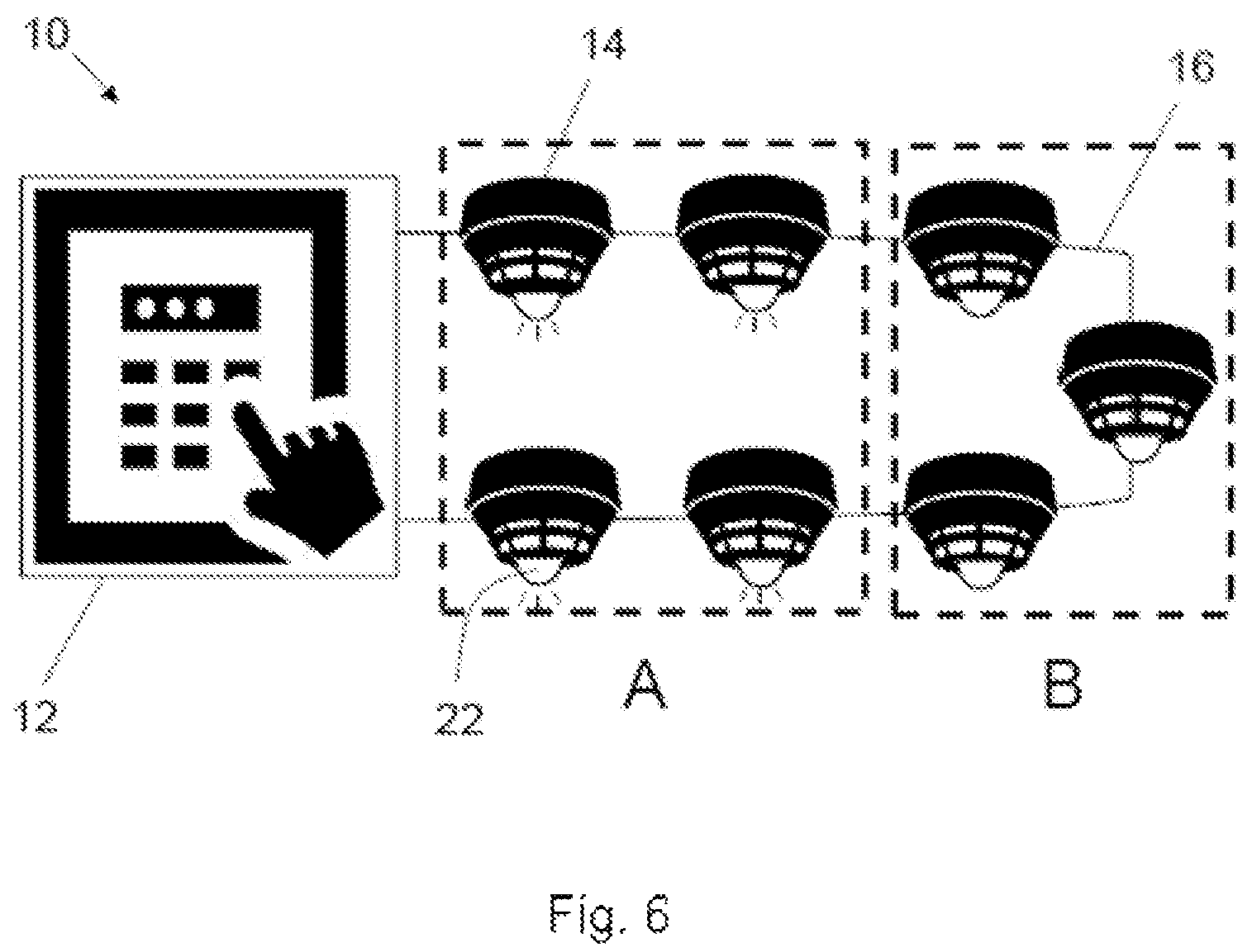 Patent US12592145 Figure 3 – Fire detection system testing