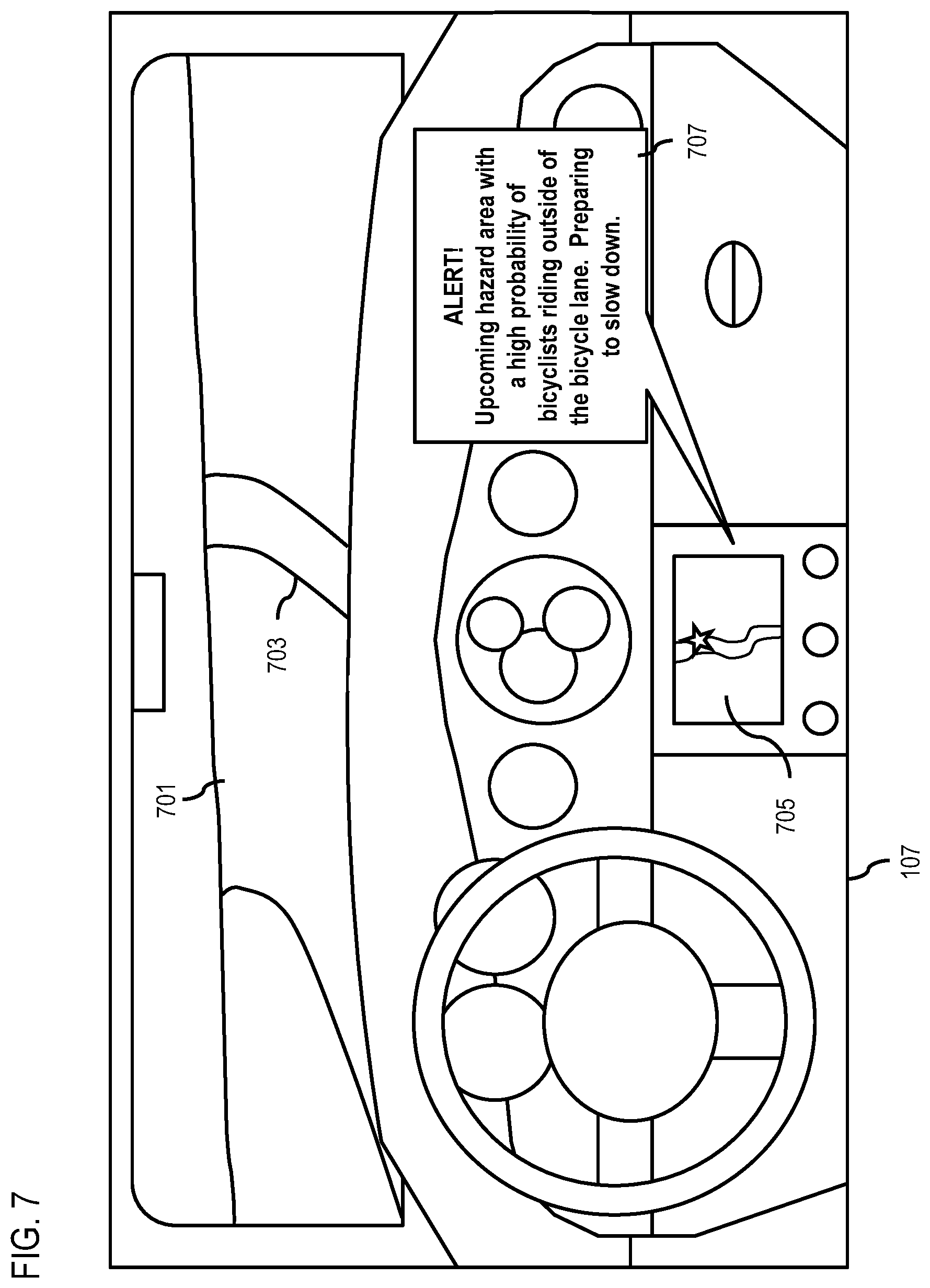 Patent US12592149 Figure 8 – Method, apparatus, and system for determining a bicycle lane deviation for autonomous vehicle operation