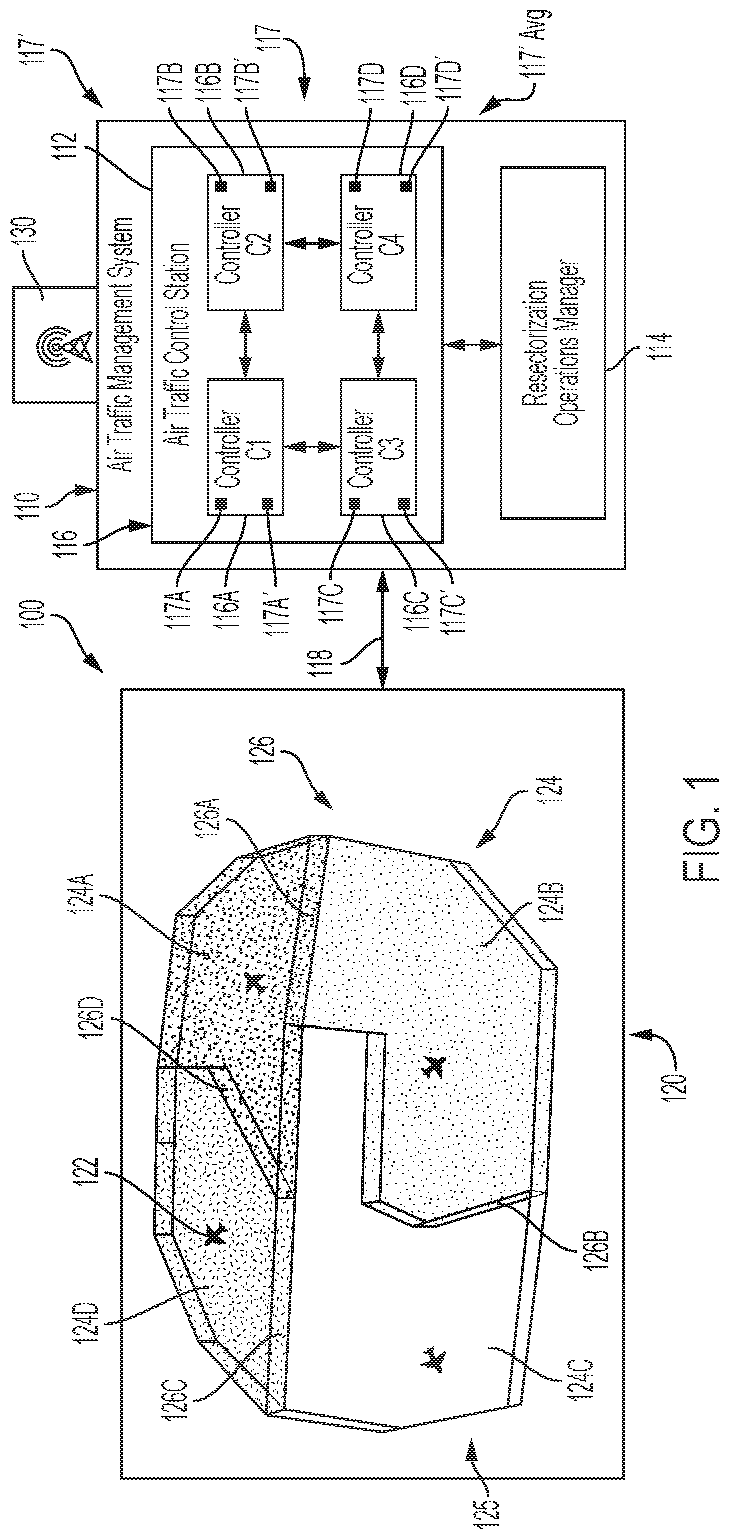 Patent US12592157 Figure 1 – Airspace management systems and methods