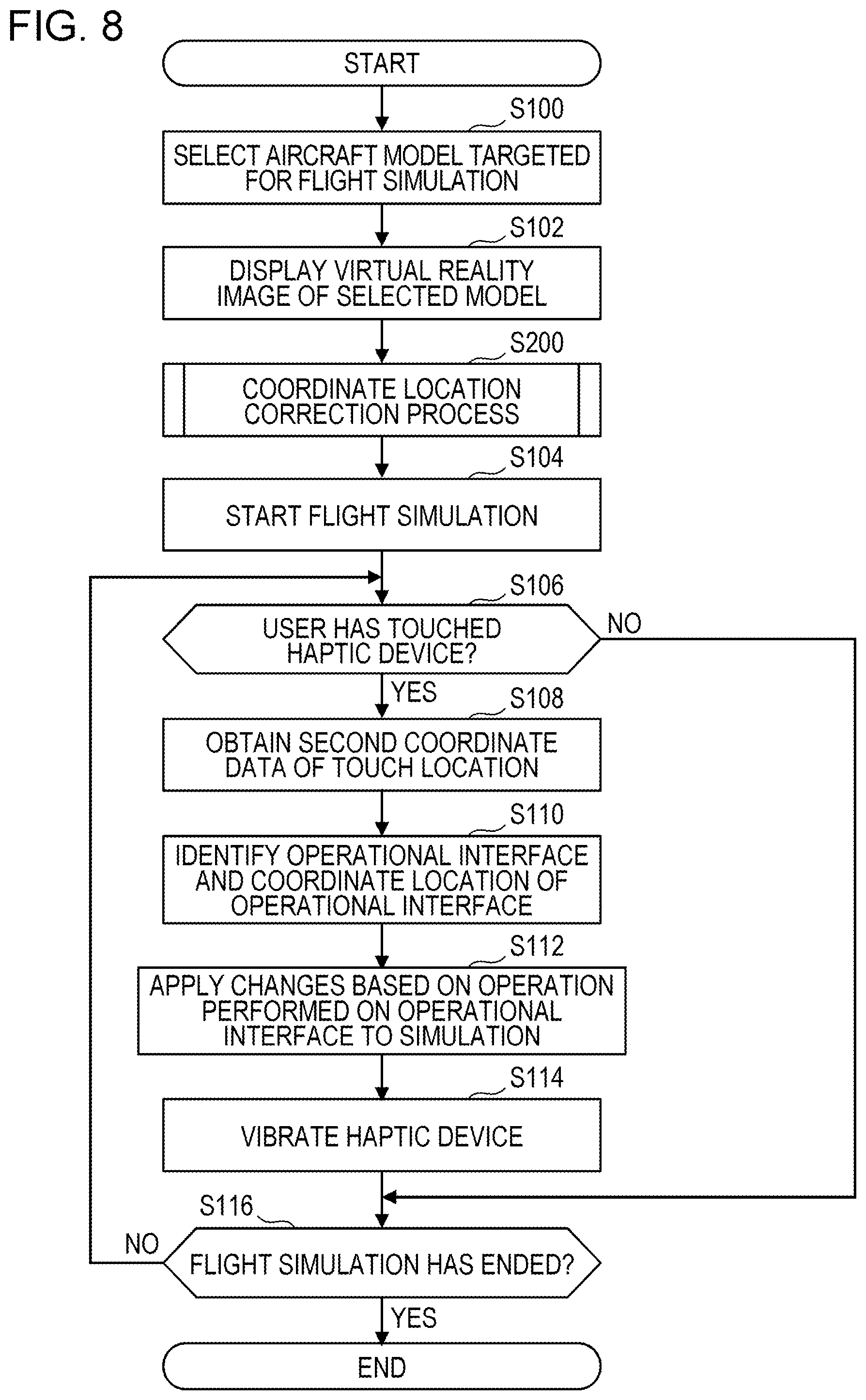 Patent US12592162 Figure 8 – Flight simulation system