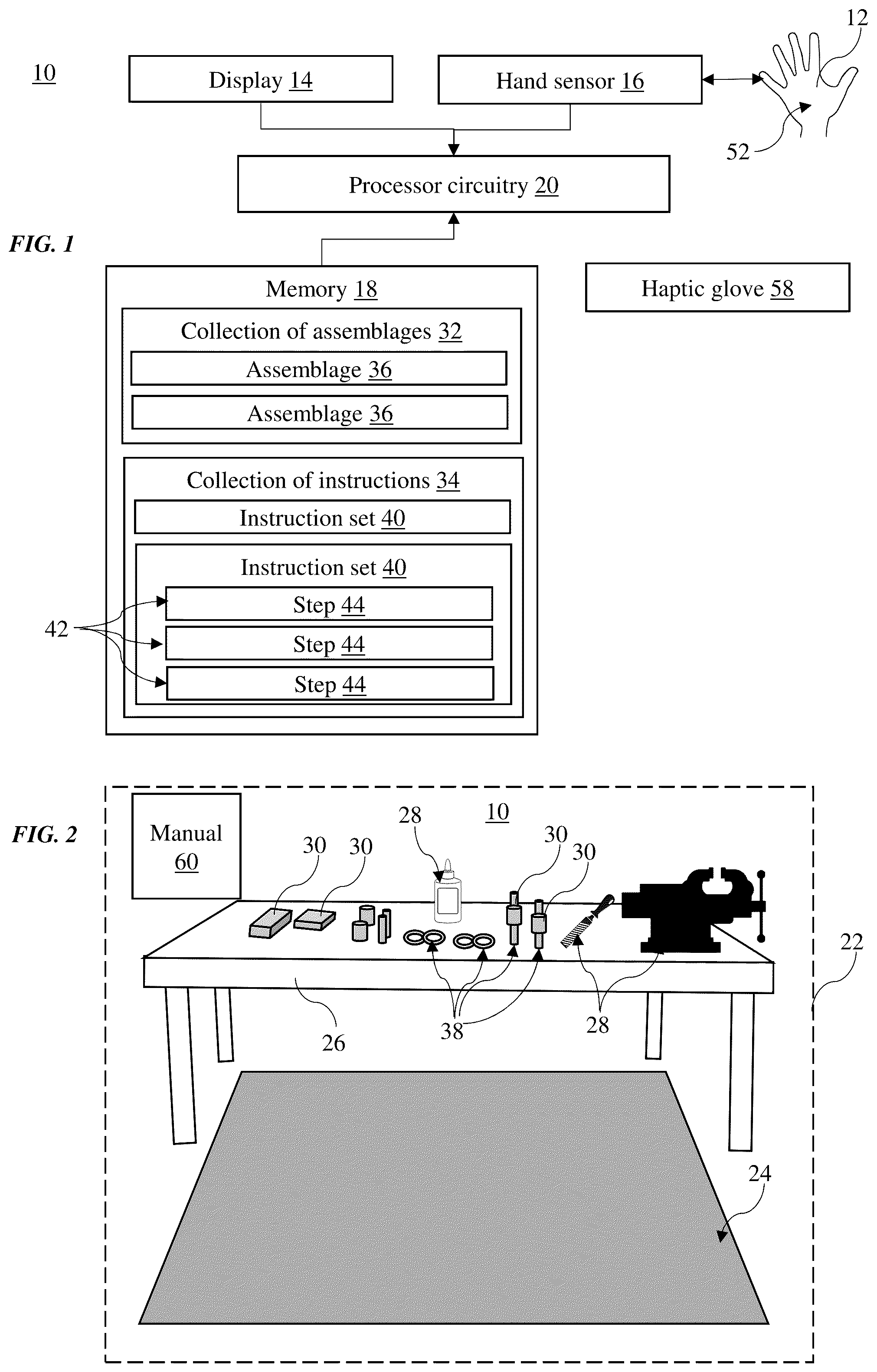 Patent US12592164 Figure 1 – Virtual reality training simulator