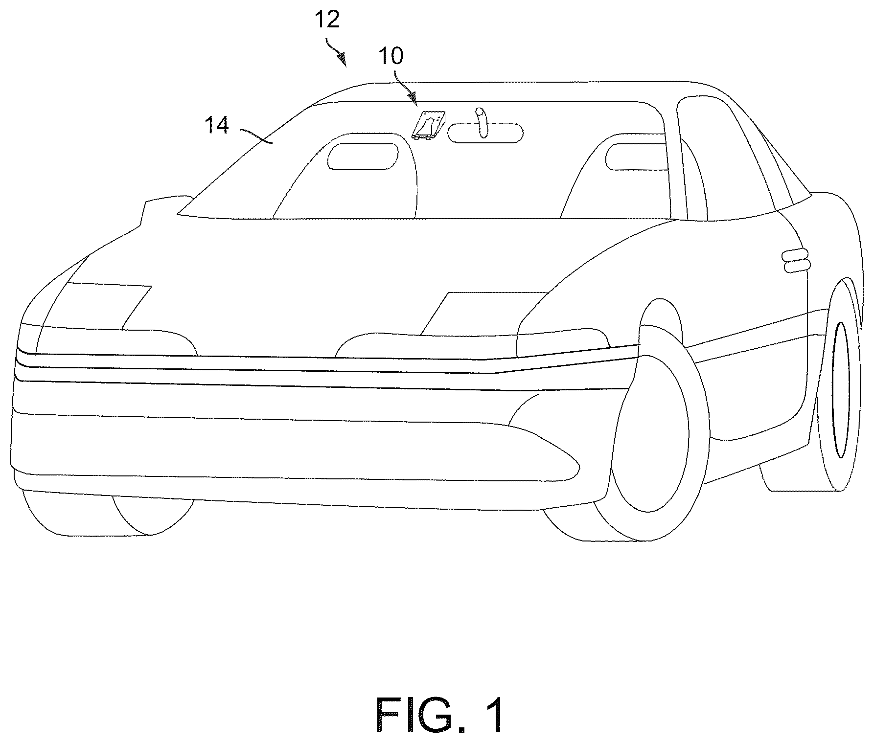 Patent US12592171 Figure 1 – Vehicular driving assist system with head up display
