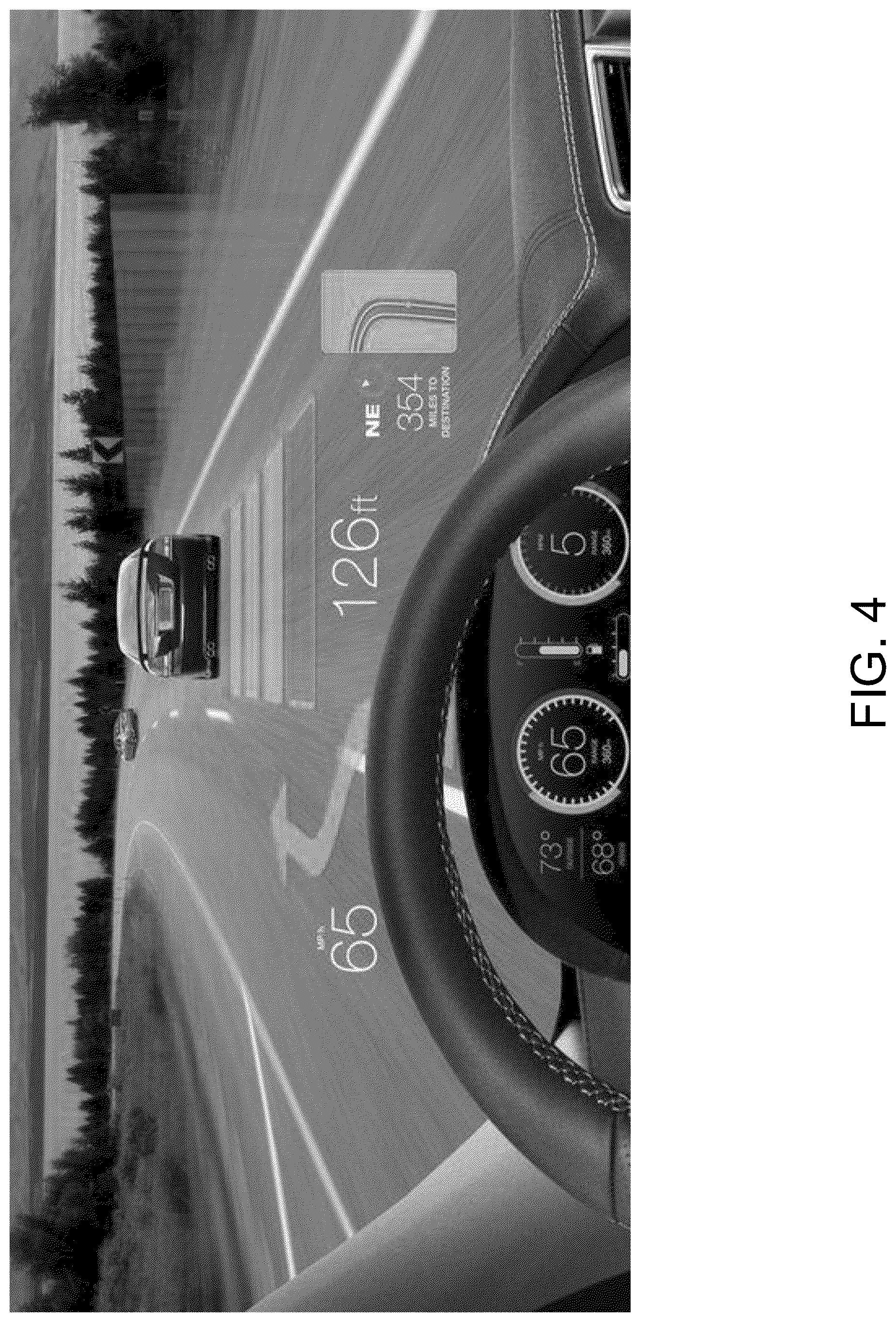Patent US12592171 Figure 4 – Vehicular driving assist system with head up display
