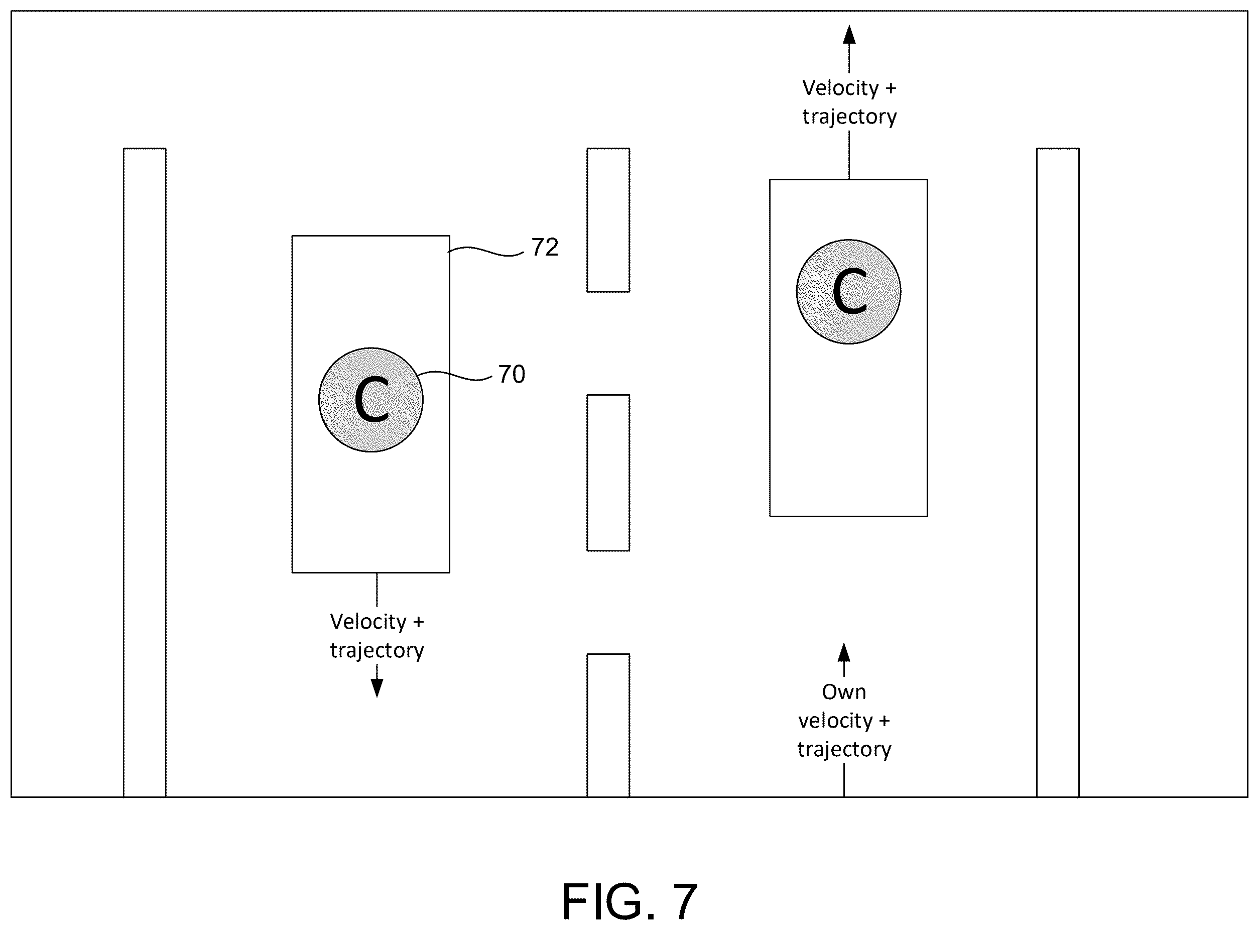 Patent US12592171 Figure 7 – Vehicular driving assist system with head up display