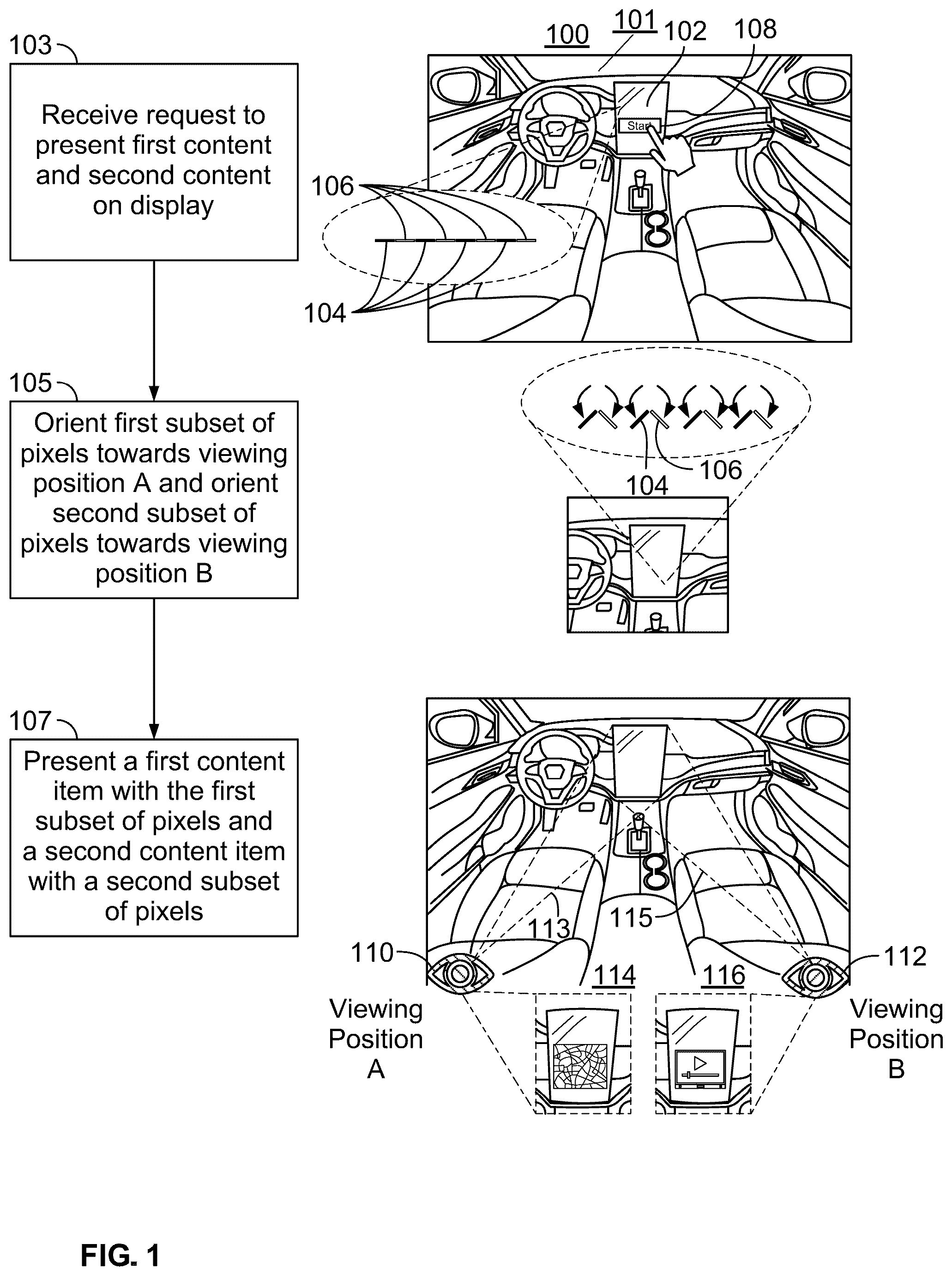 Patent US12592172 Figure 1 – Systems, methods, and apparatuses for providing a versatile MEMS-based display