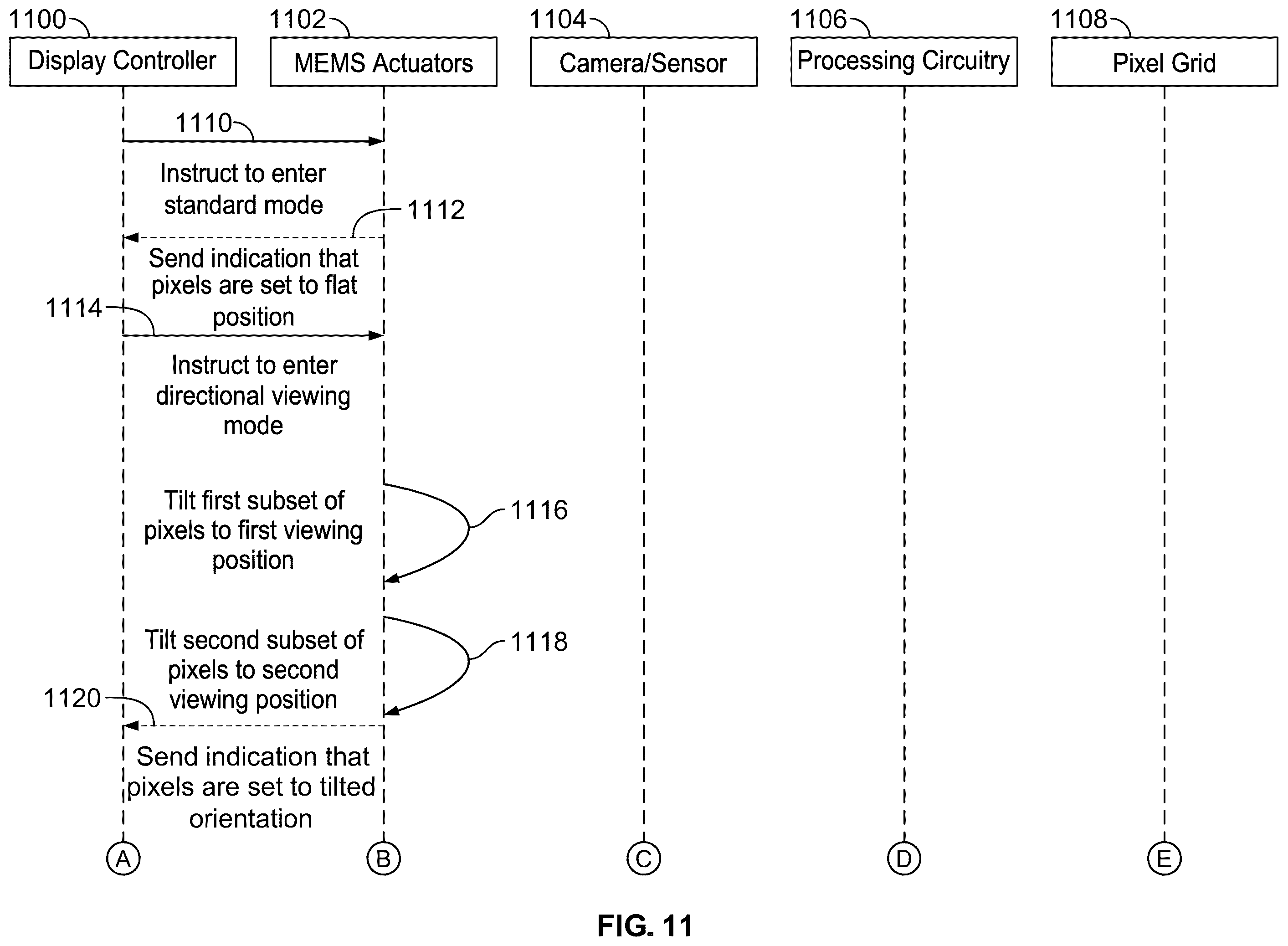 Patent US12592172 Figure 11 – Systems, methods, and apparatuses for providing a versatile MEMS-based display
