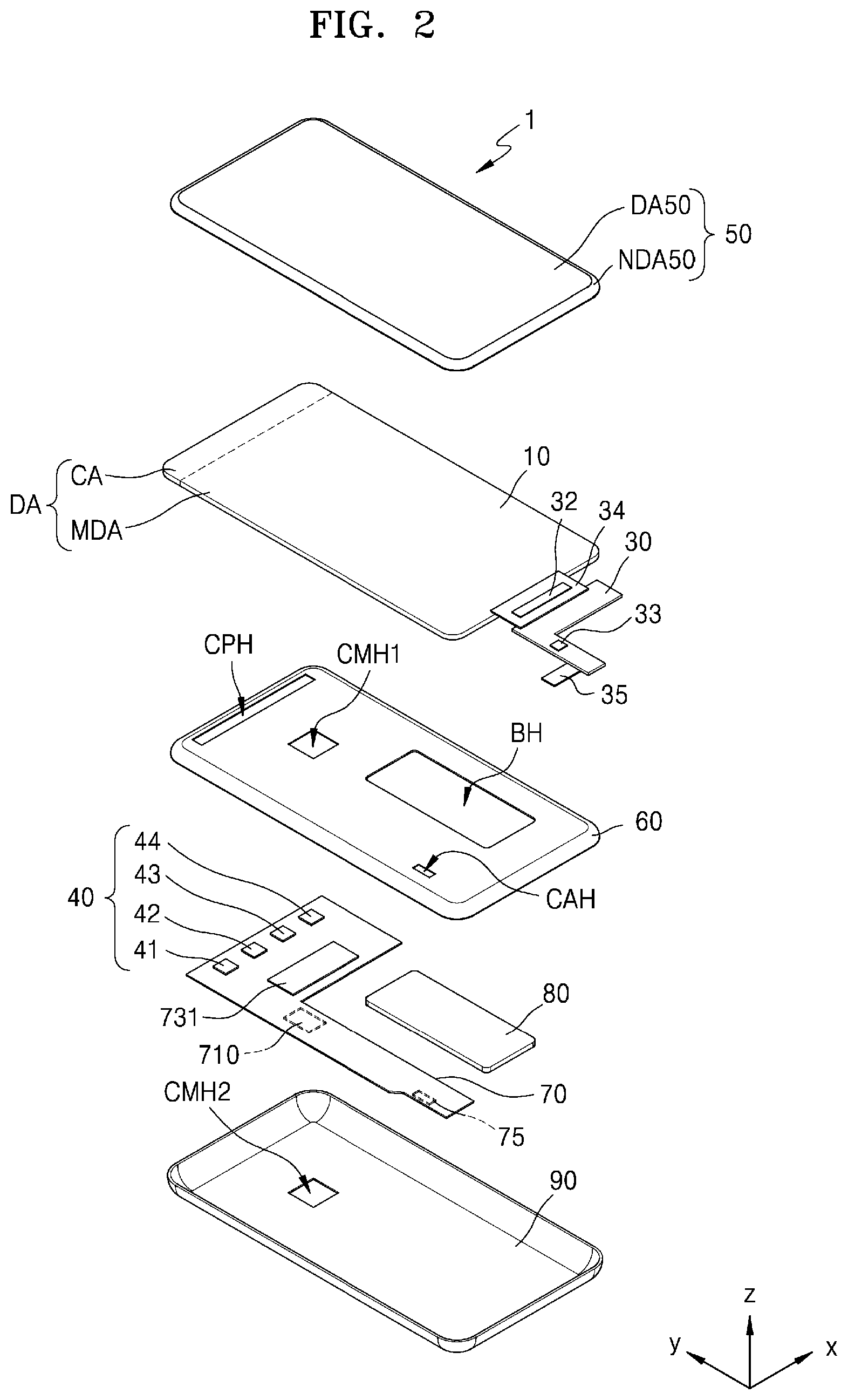 Patent US12592179 Figure 2 – Display panel and display apparatus including the same