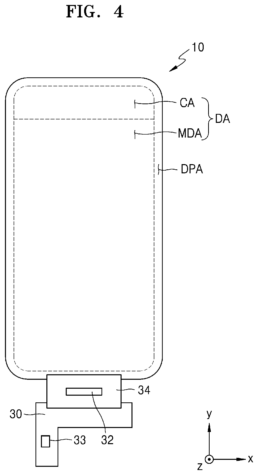 Patent US12592179 Figure 4 – Display panel and display apparatus including the same