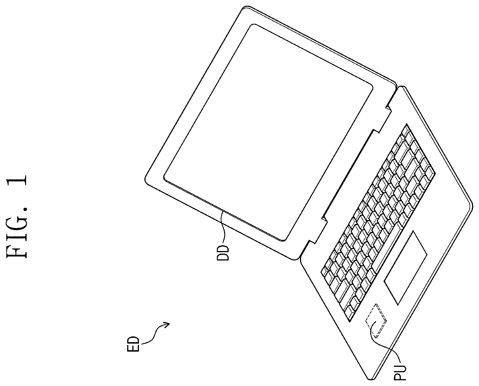 Patent US12592180 Figure 1 – Display device