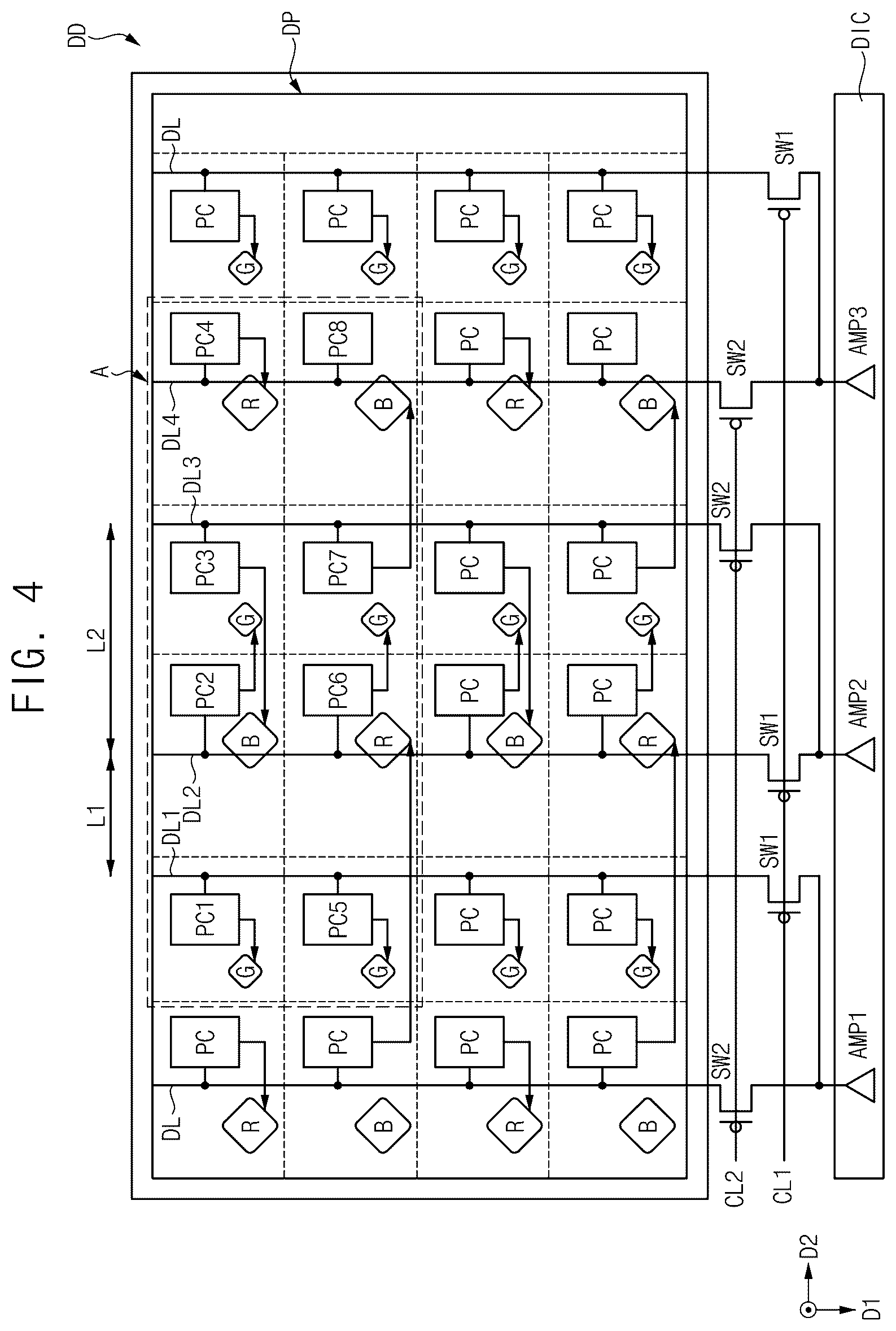 Patent US12592185 Figure 4 – Display device and electronic device including the same