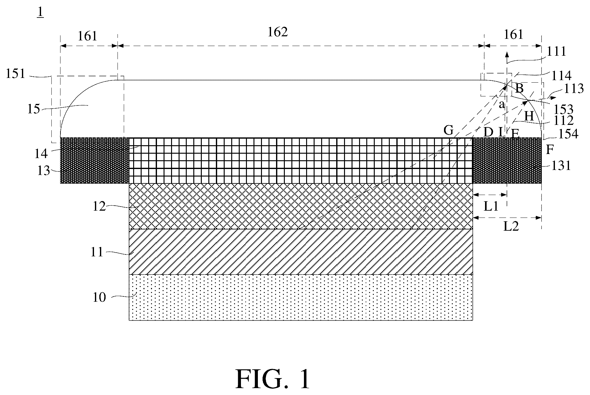 Patent US12592186 Figure 1 – Display device and display apparatus