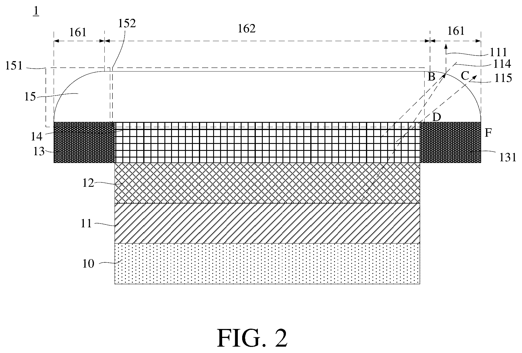Patent US12592186 Figure 2 – Display device and display apparatus