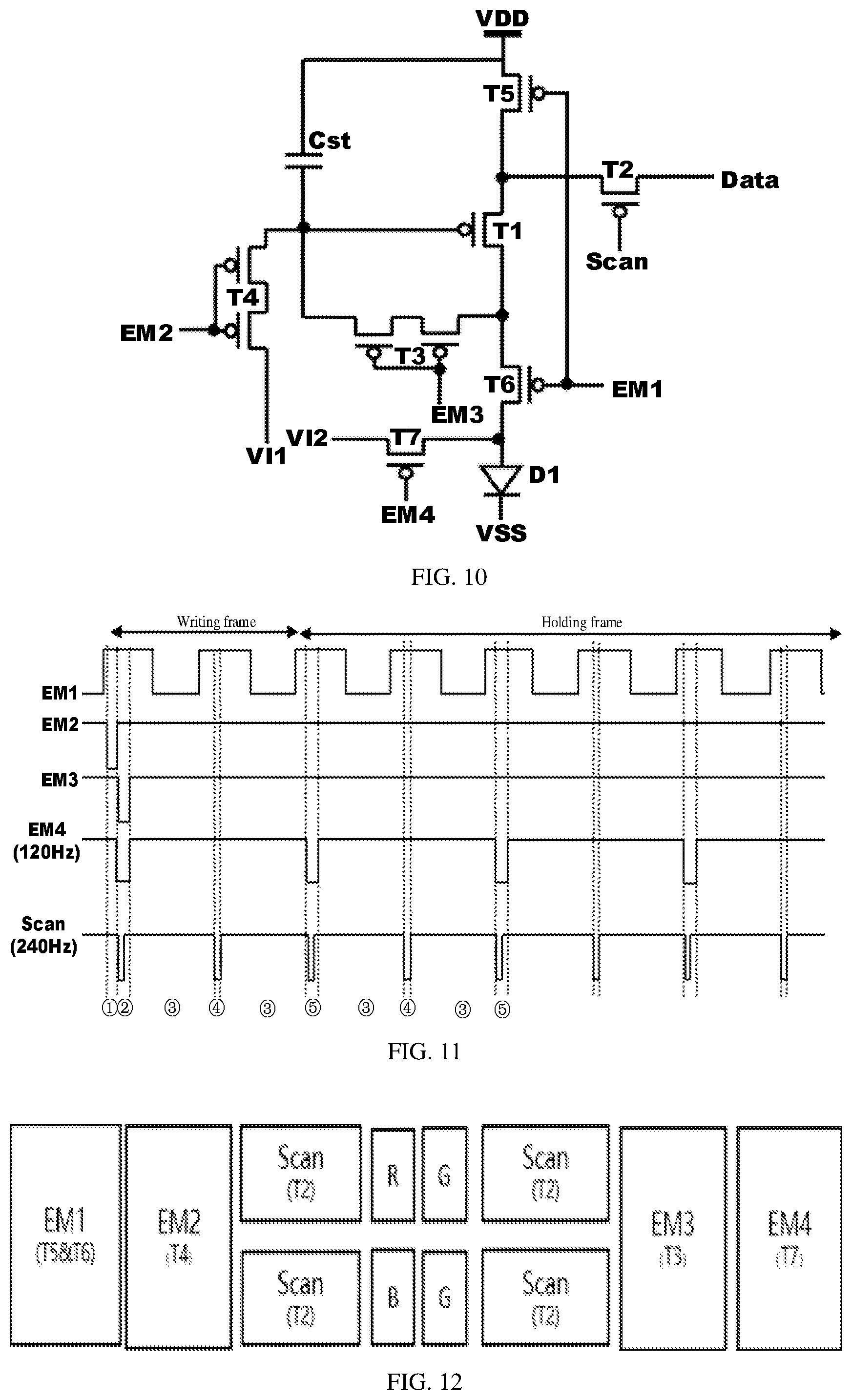 Patent US12592188 Figure 4 – Pixel circuits and display panels