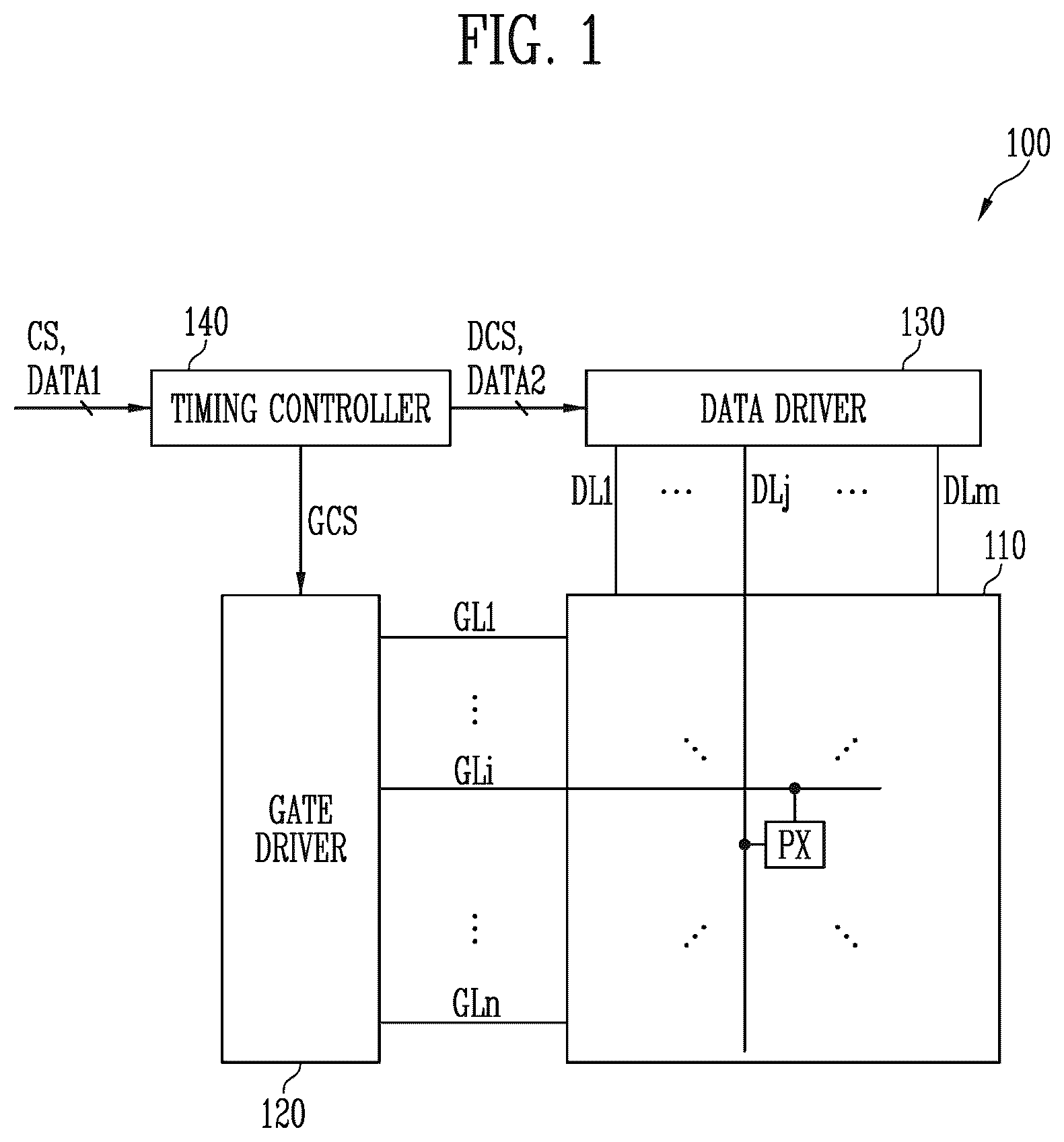 Patent US12592189 Figure 1 – Display device