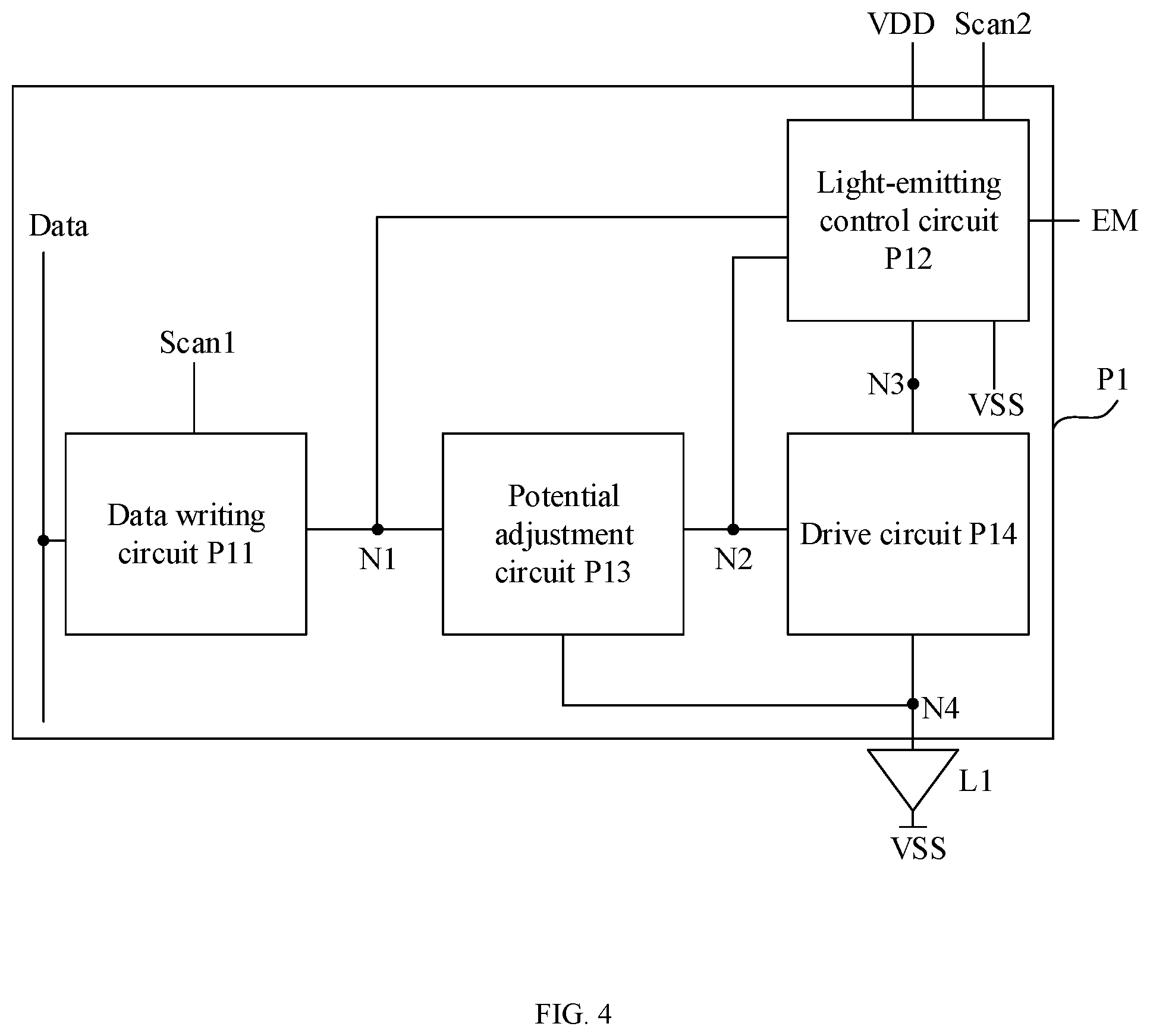 Patent US12592192 Figure 4 – Display panel and display device