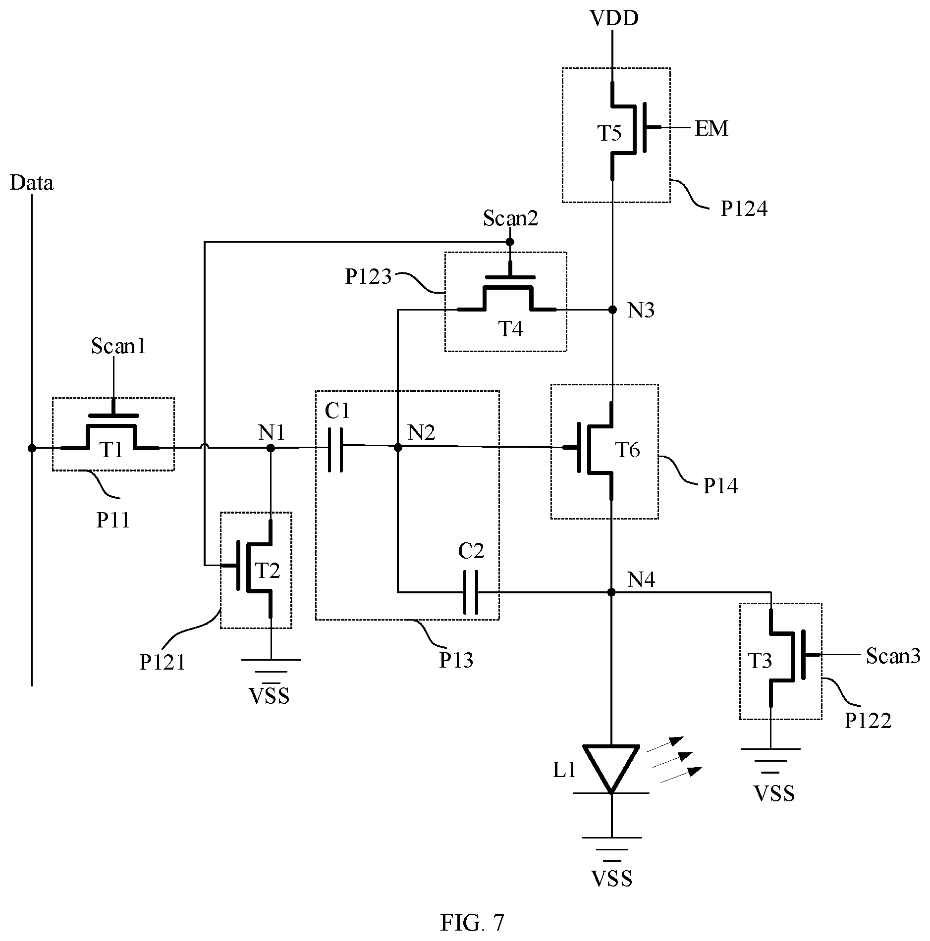 Patent US12592192 Figure 7 – Display panel and display device
