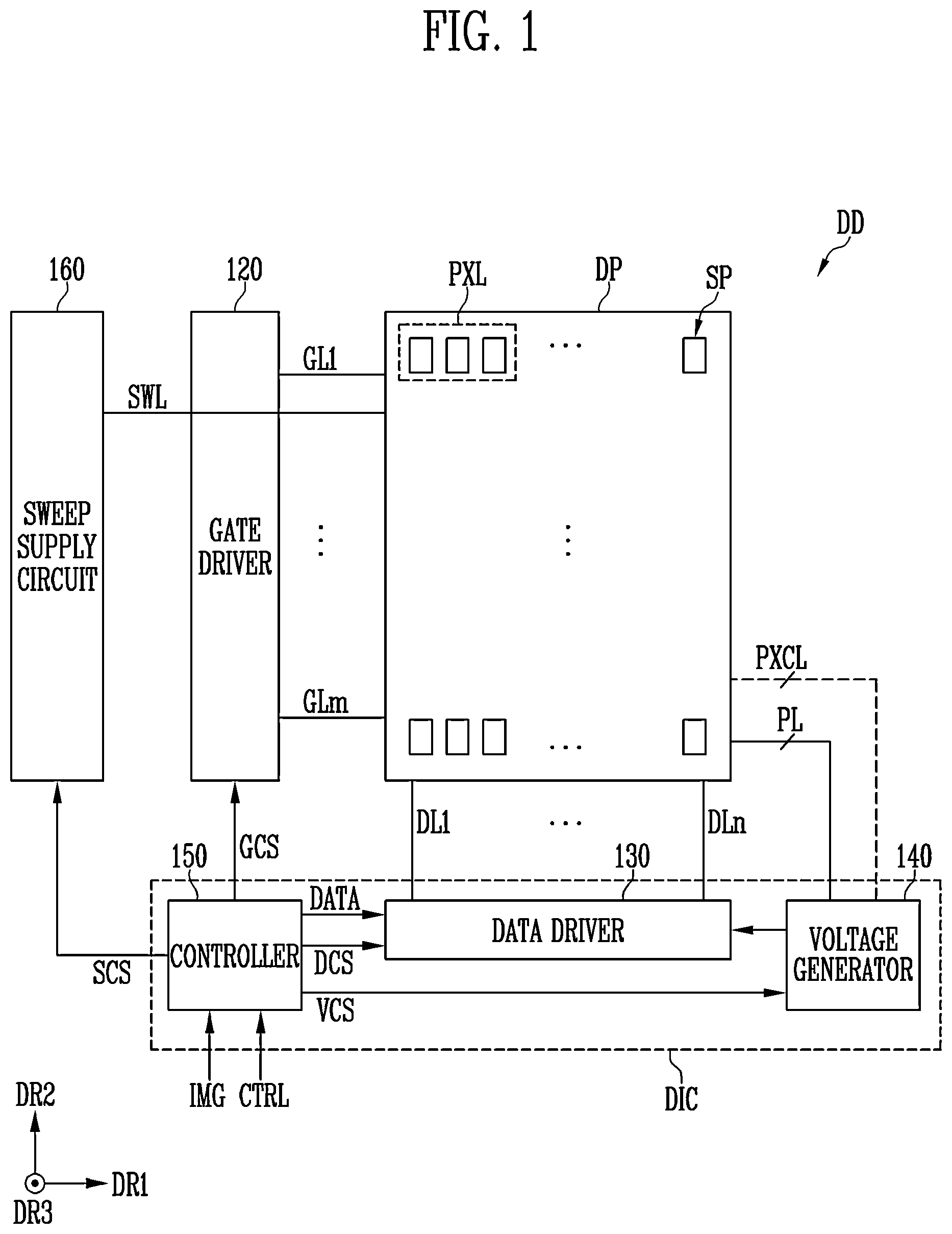 Patent US12592195 Figure 1 – Display panel and display system including the same