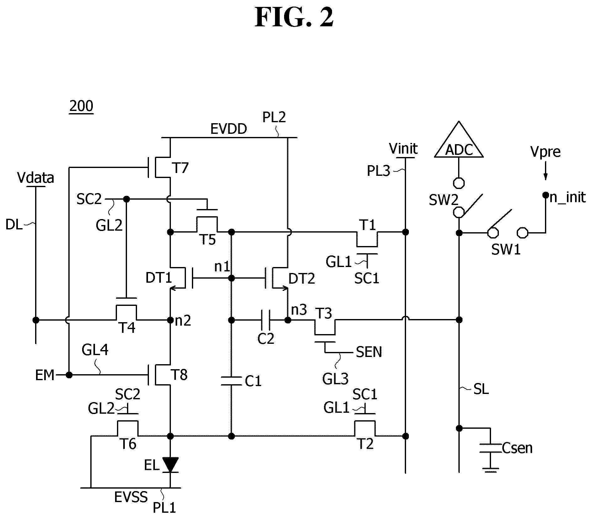 Patent US12592198 Figure 2 – Pixel circuit and display device including the same