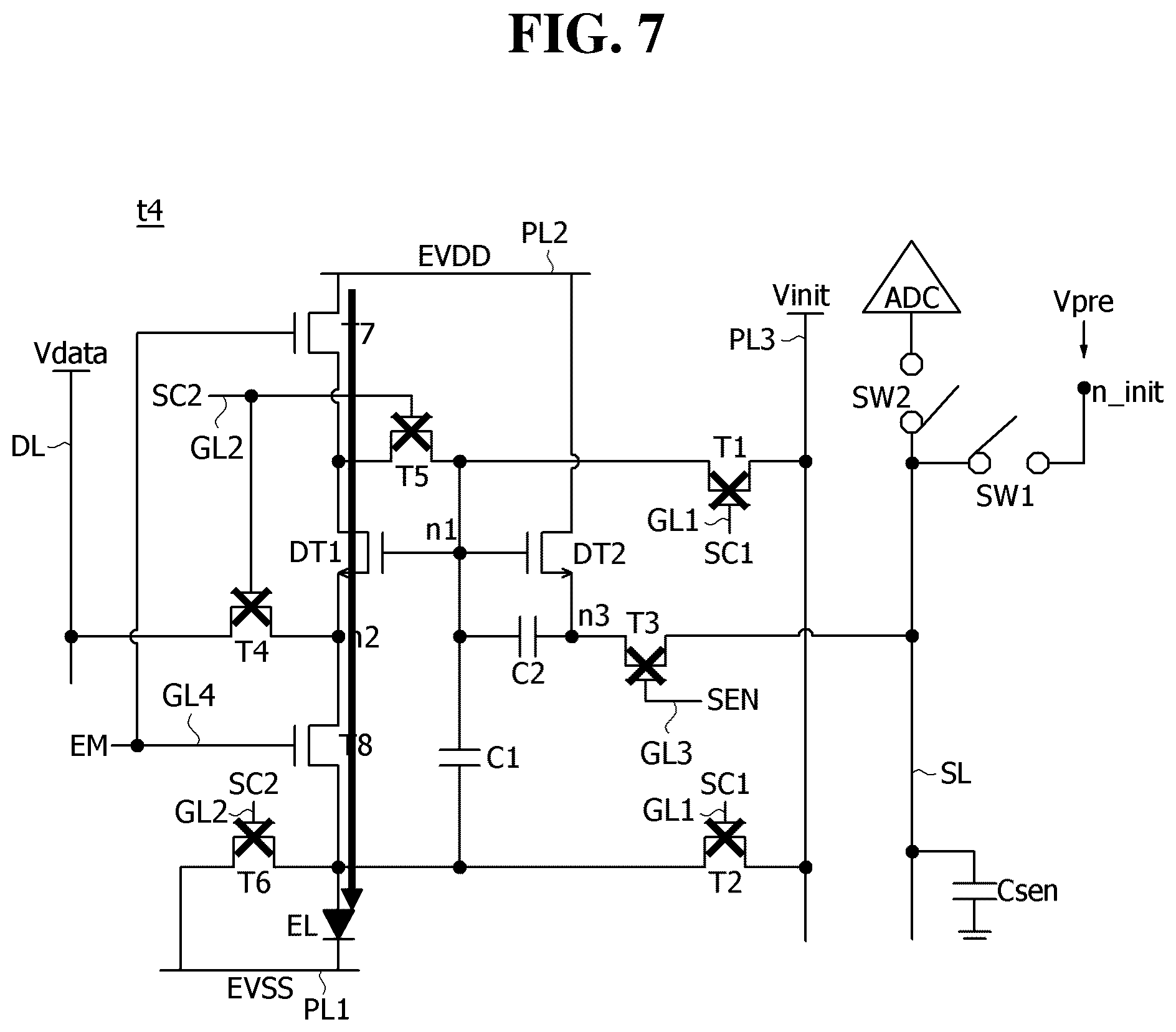 Patent US12592198 Figure 7 – Pixel circuit and display device including the same