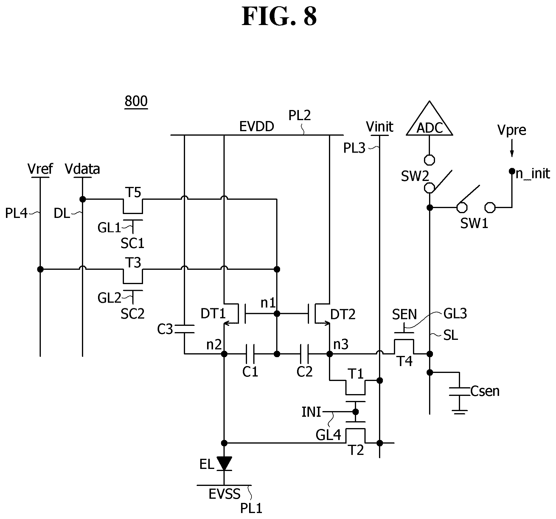 Patent US12592198 Figure 8 – Pixel circuit and display device including the same
