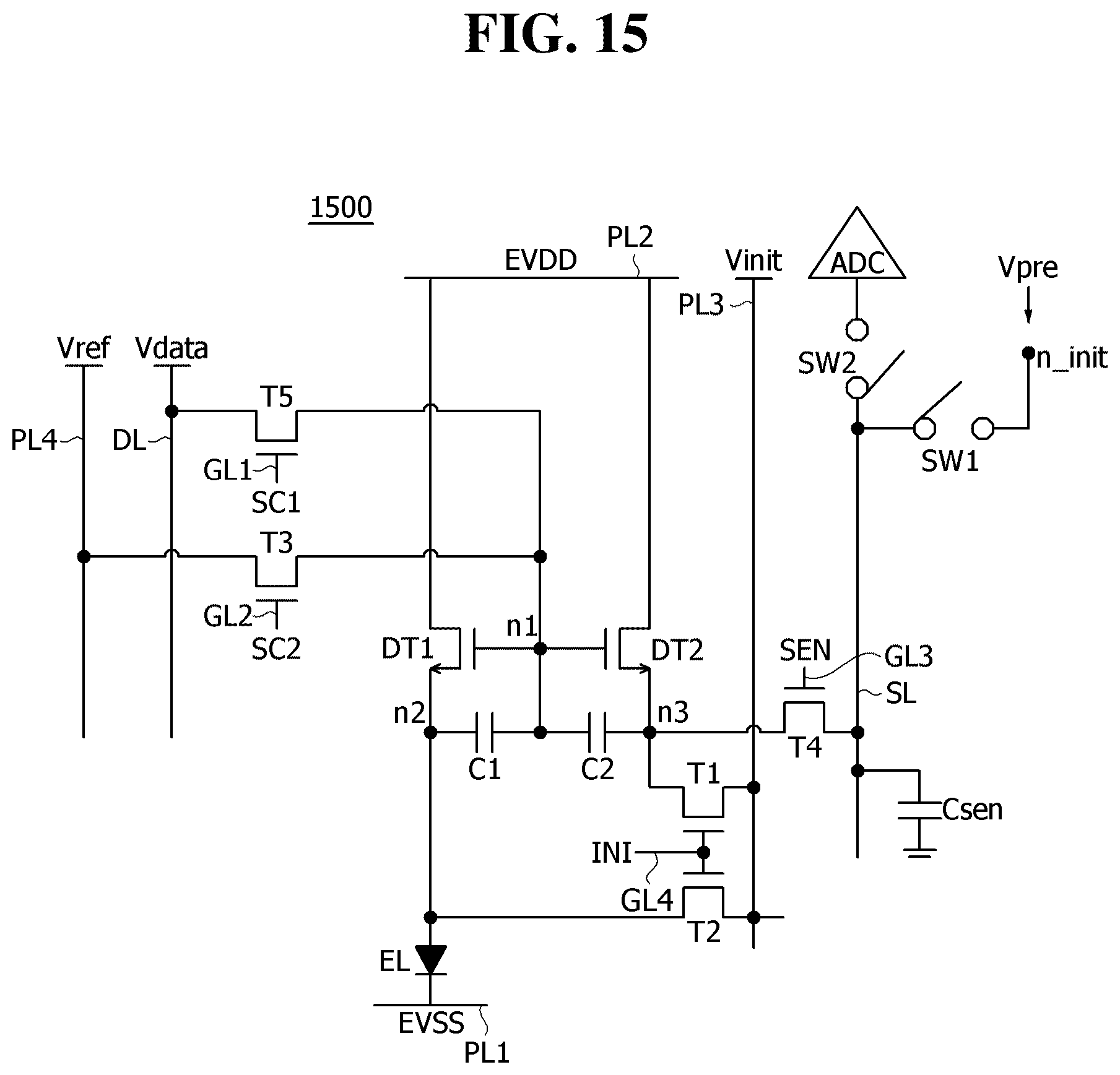 Patent US12592198 Figure 15 – Pixel circuit and display device including the same