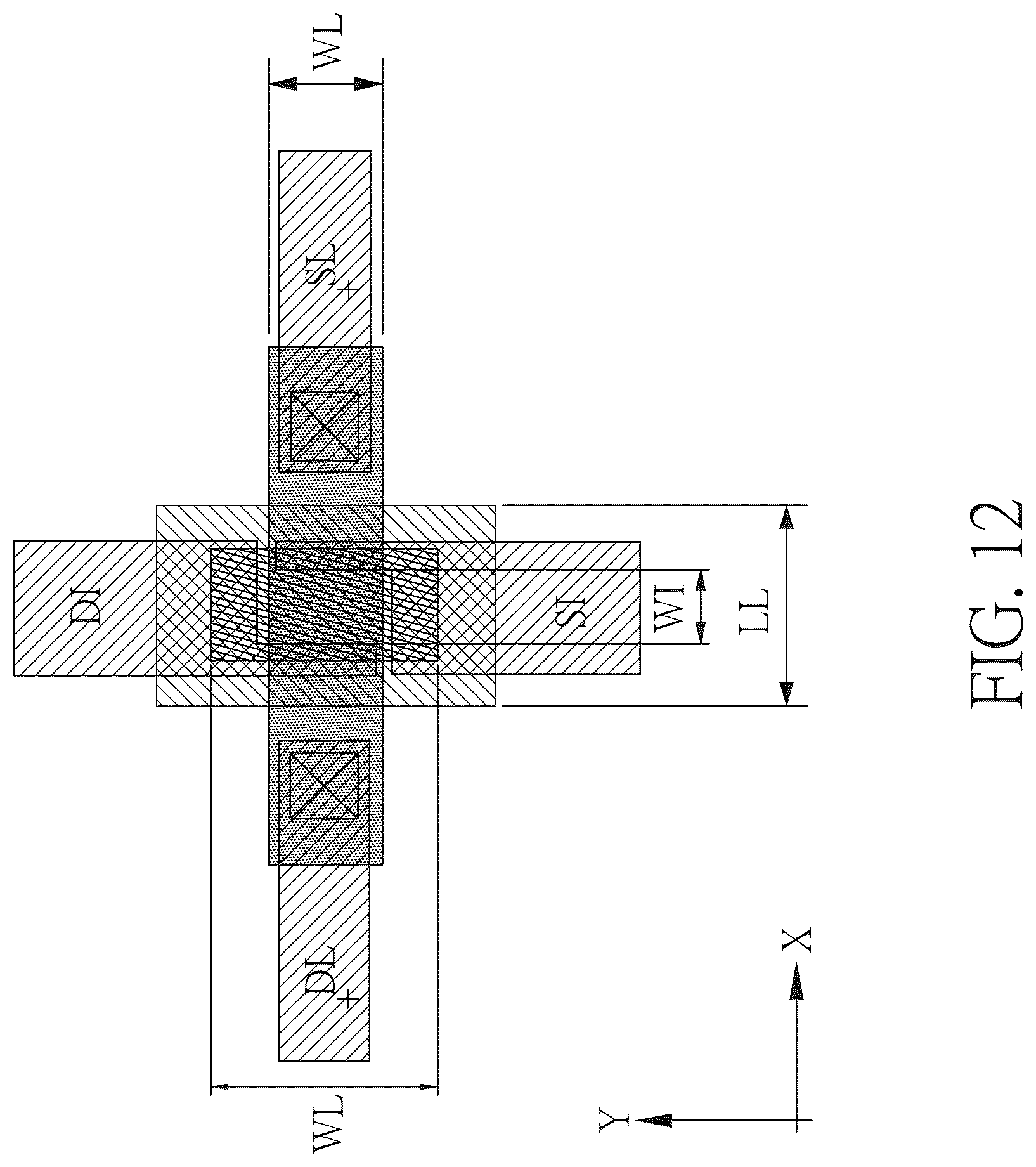 Patent US12592207 Figure 12 – Gate line driving circuit with top gate and bottom gate