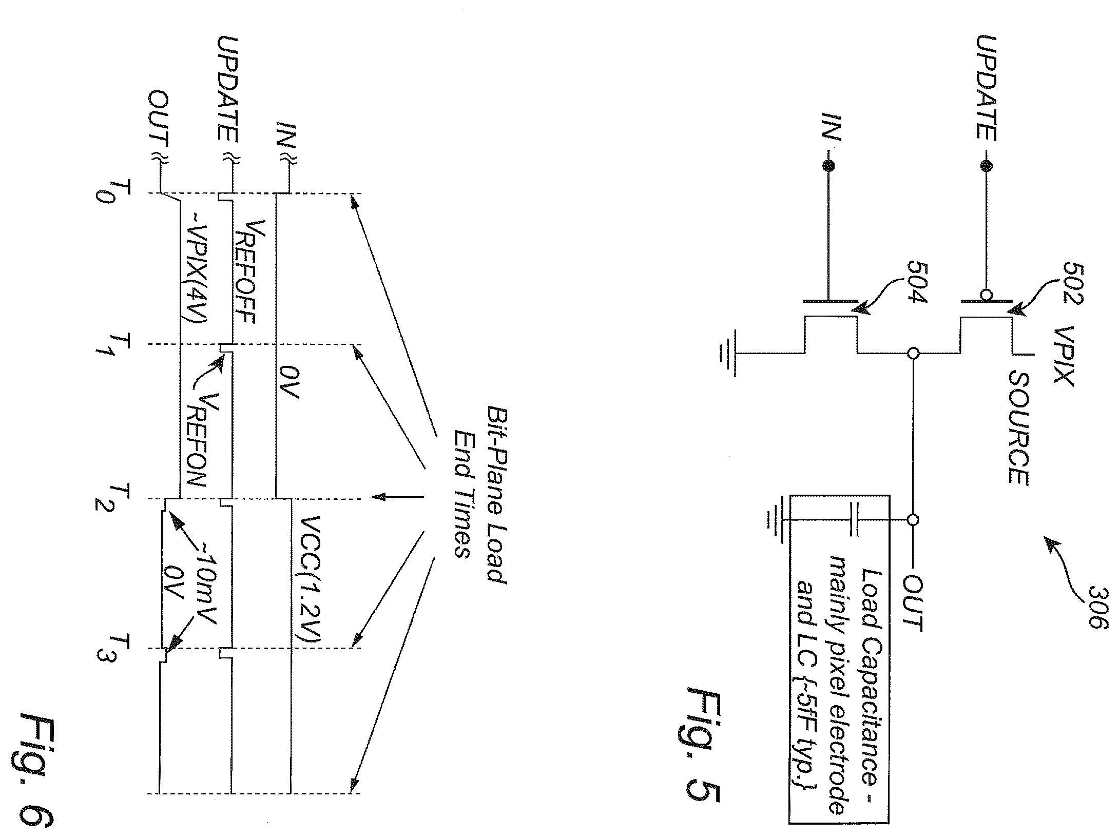 Patent US12592211 Figure 5 – Dual-voltage pixel circuitry for liquid crystal display