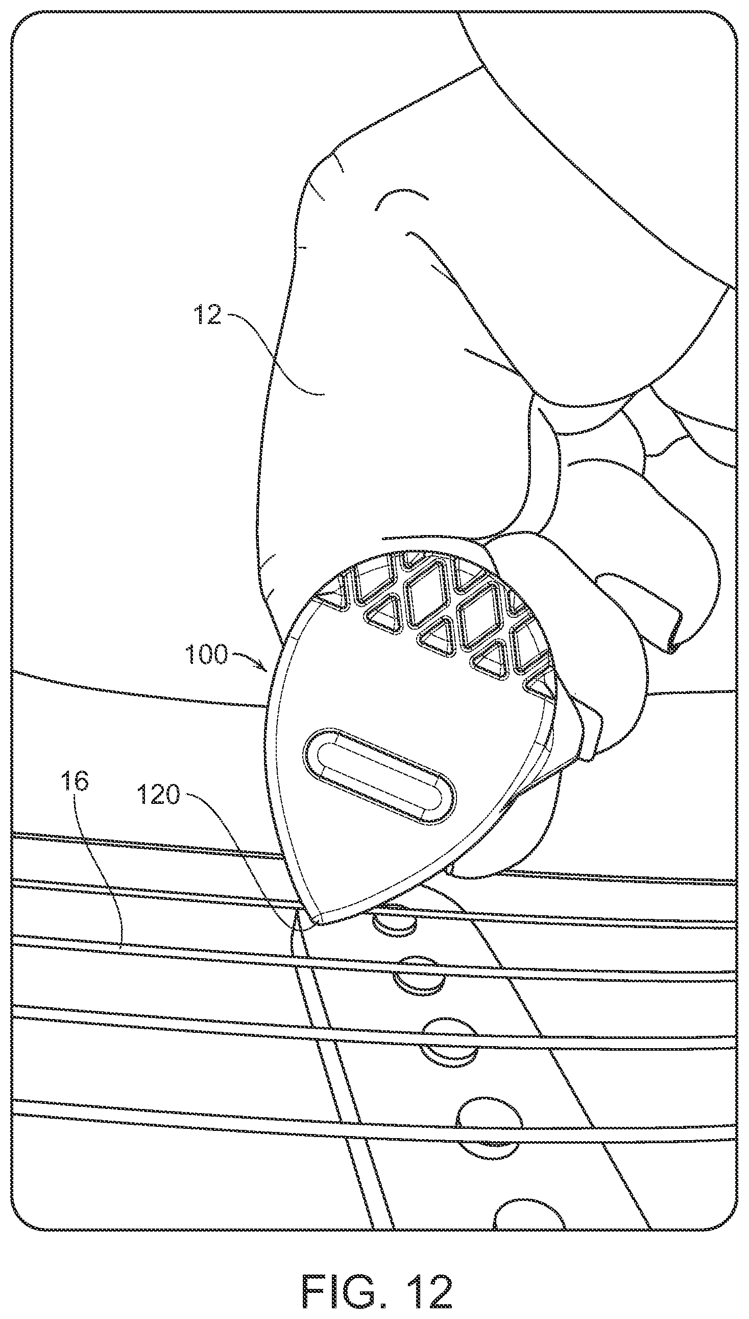 Patent US12592213 Figure 11 – Tap guitar pick